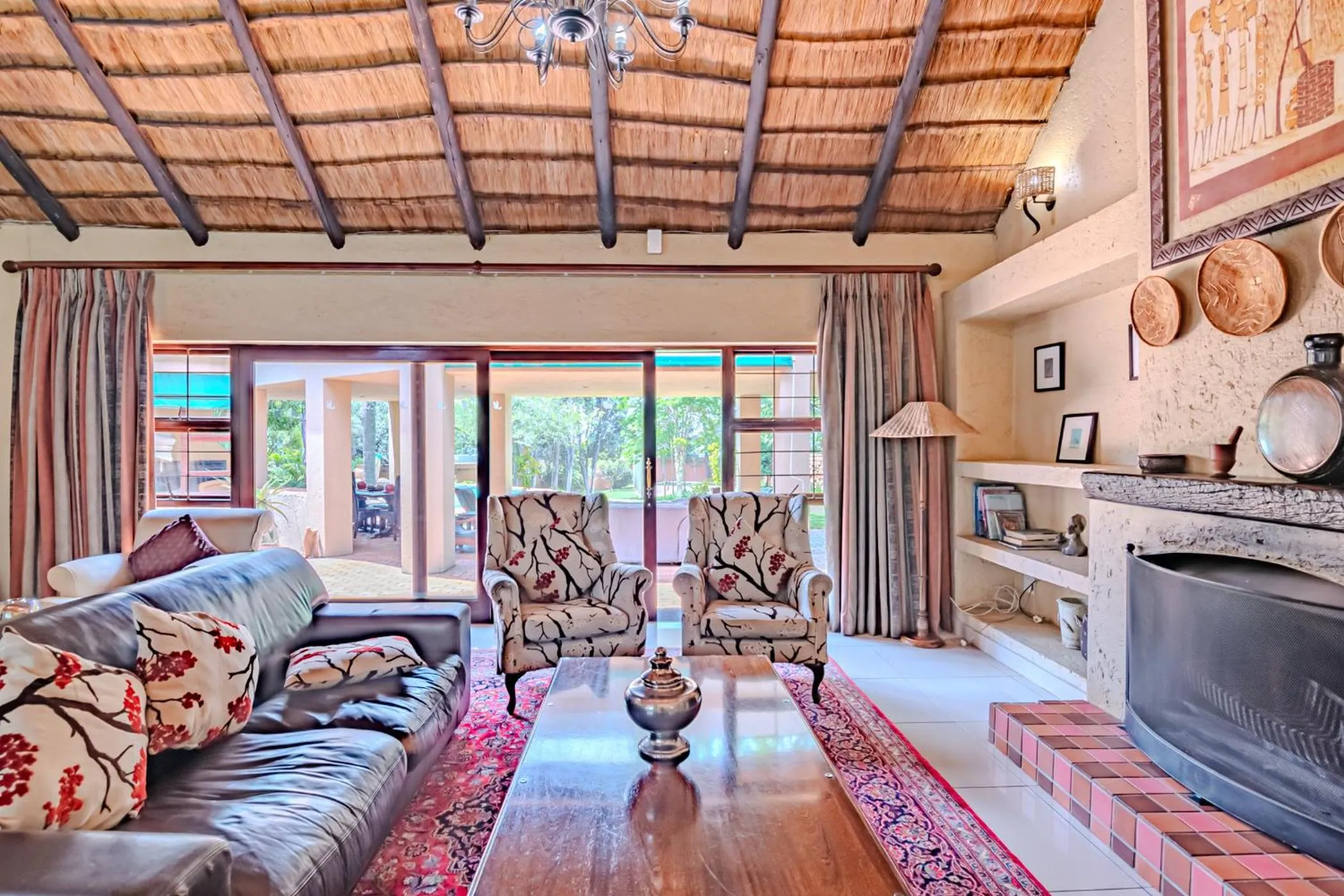 Seating area in Lourie Lodge