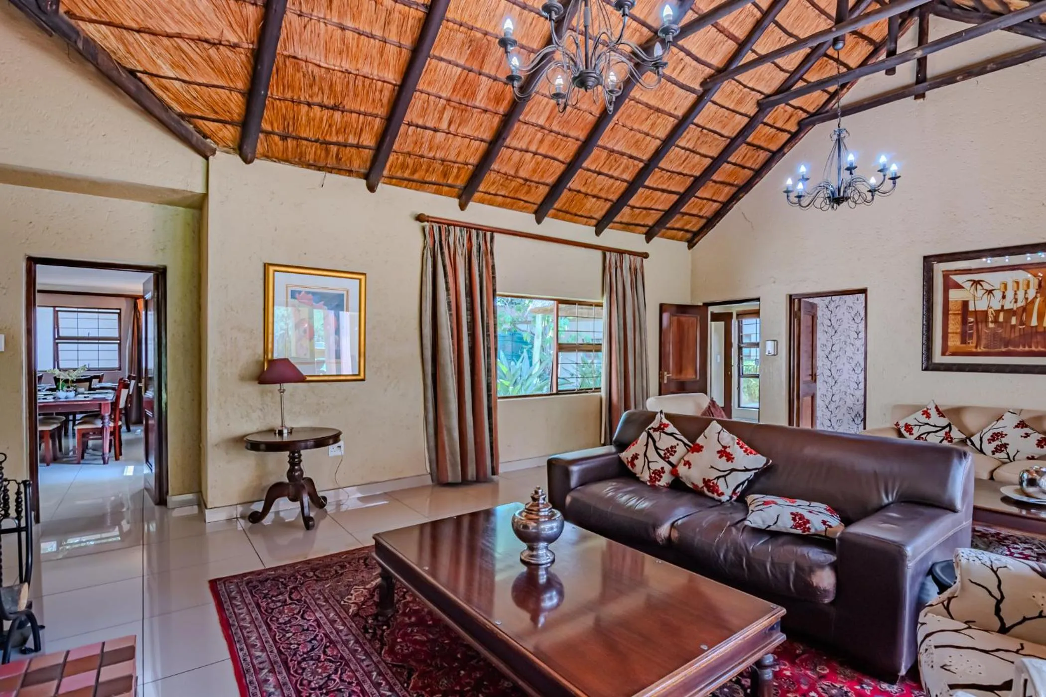 Seating area in Lourie Lodge