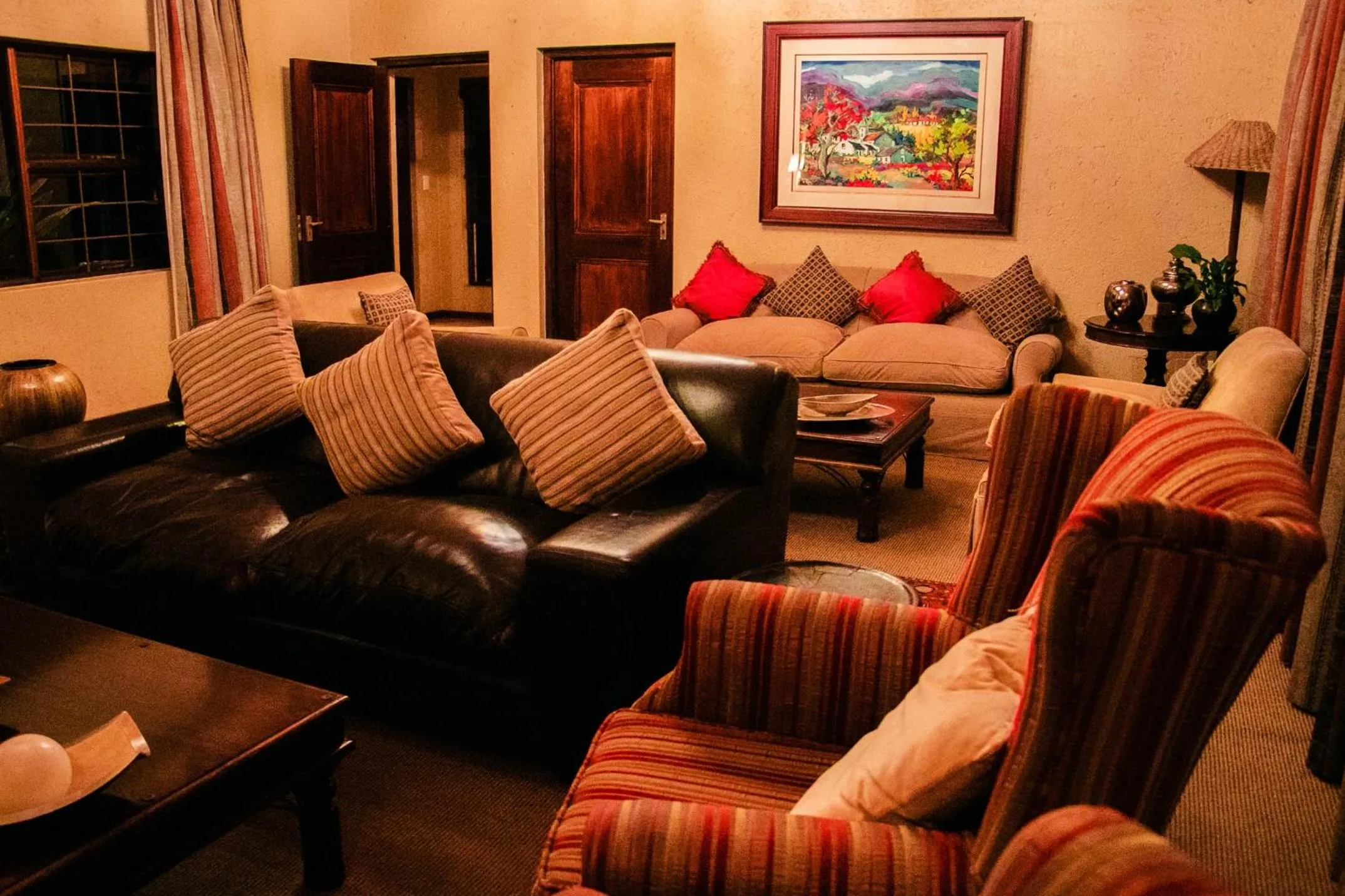 Seating area in Lourie Lodge