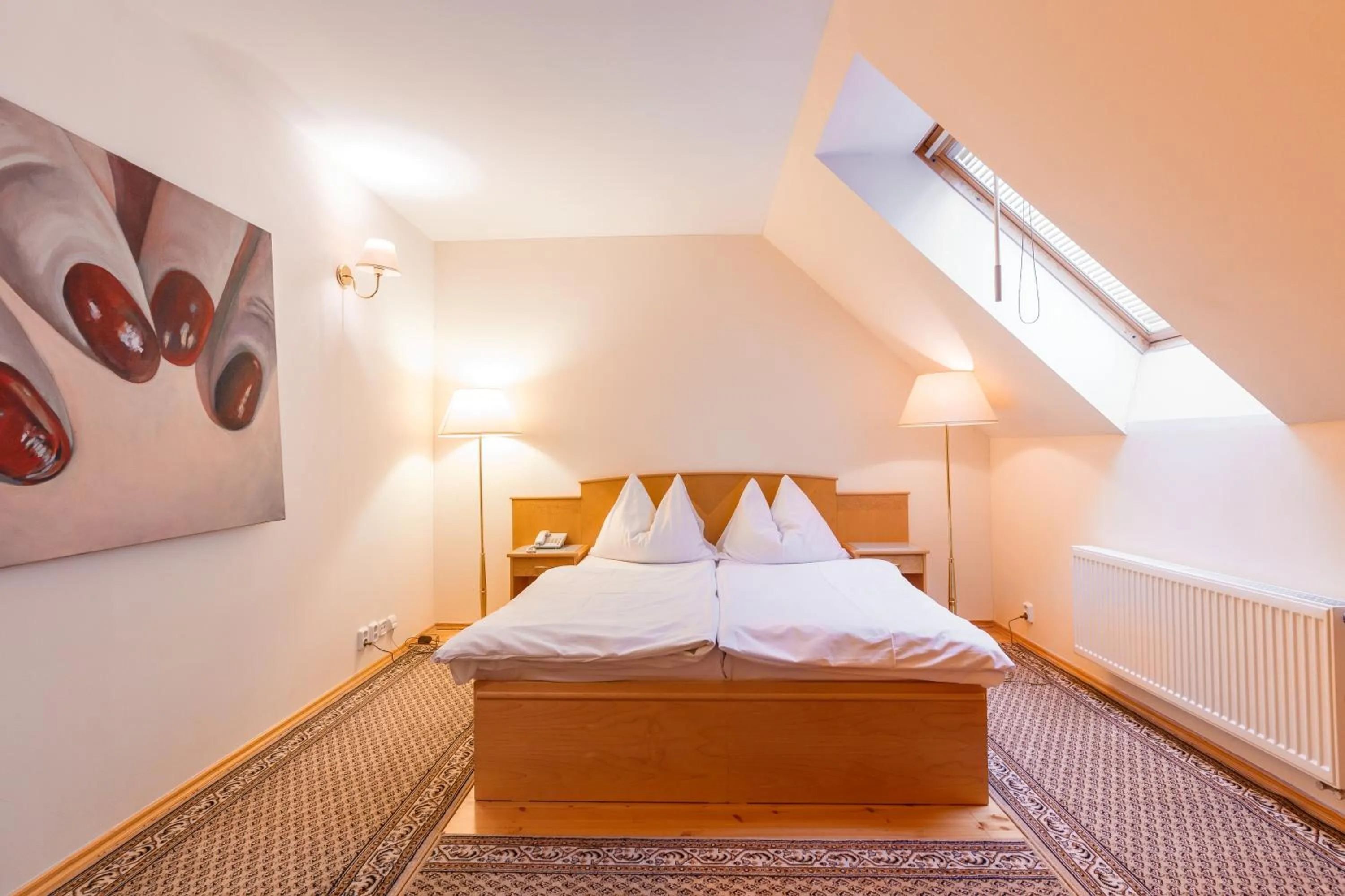 Bedroom, Bed in Hotel Maltezský Kříž