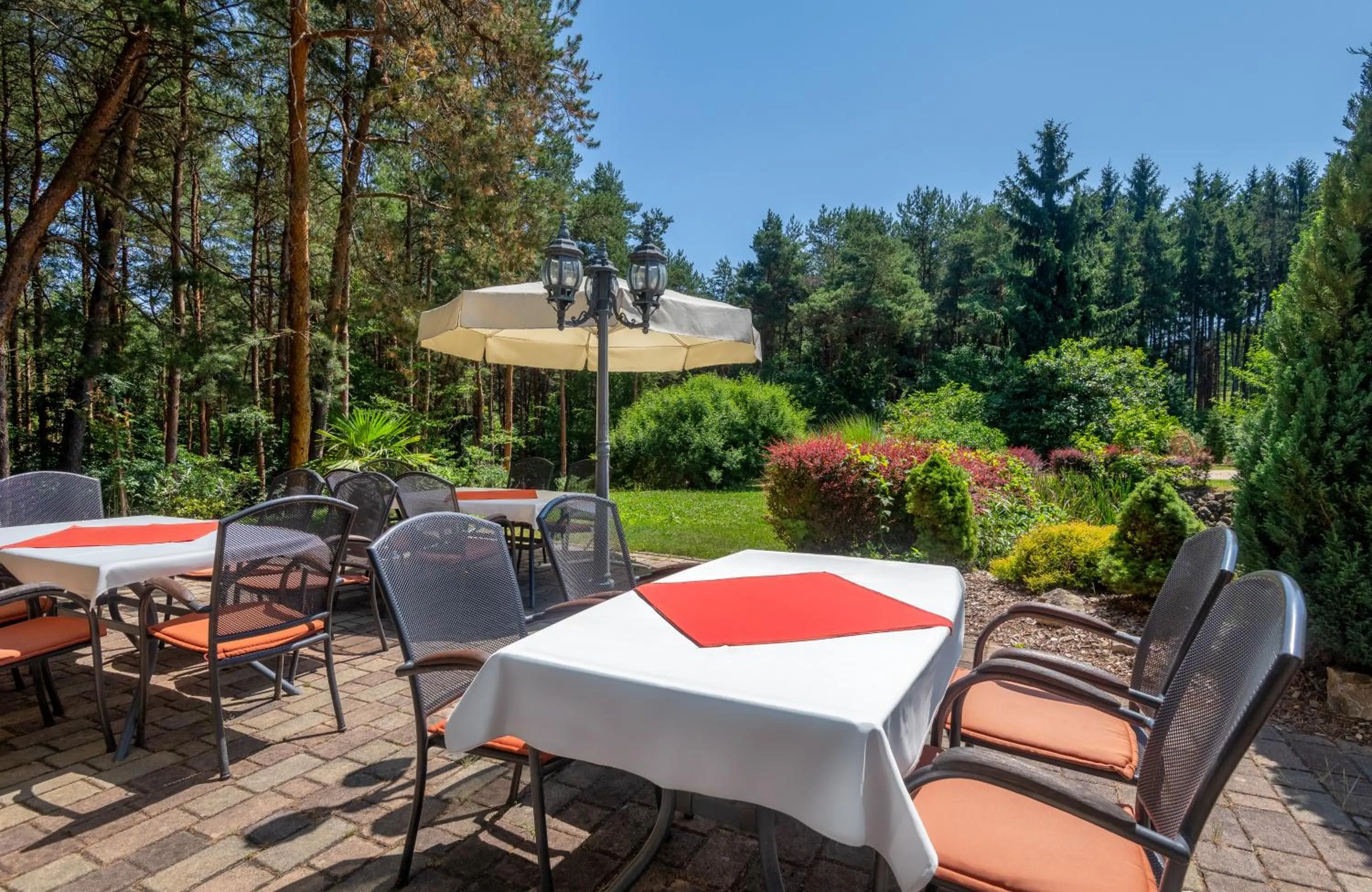 Patio in Gosztola Gyöngye-az erdő szállodája