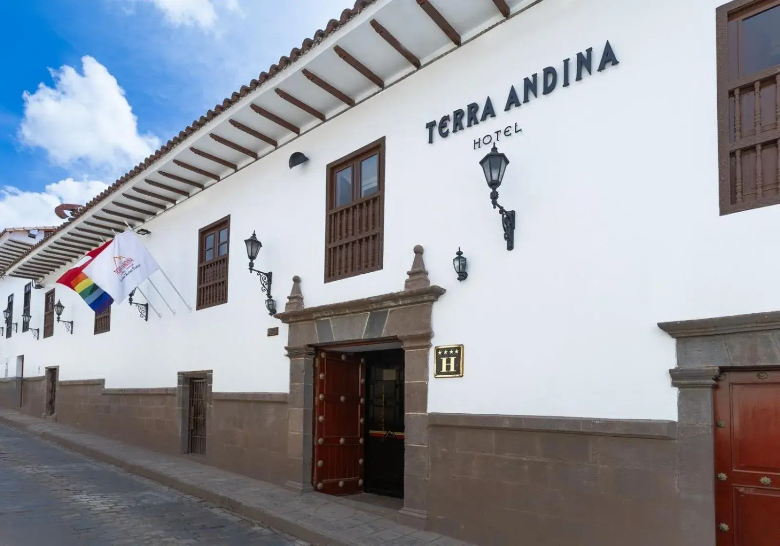 Facade/entrance in Terra Andina Colonial Mansion Facade/entrance in Terra Andina Colonial Mansion