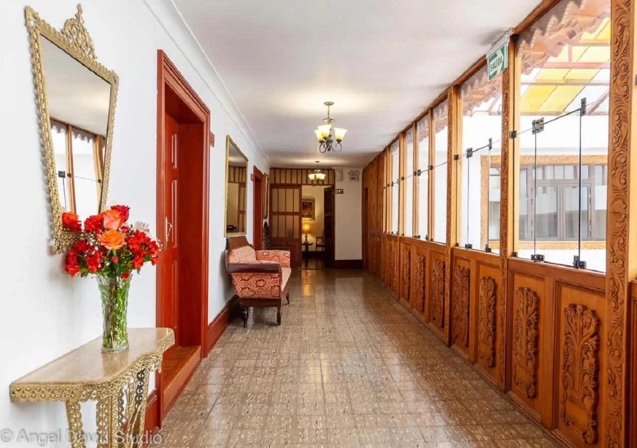 Bed in Terra Andina Colonial Mansion