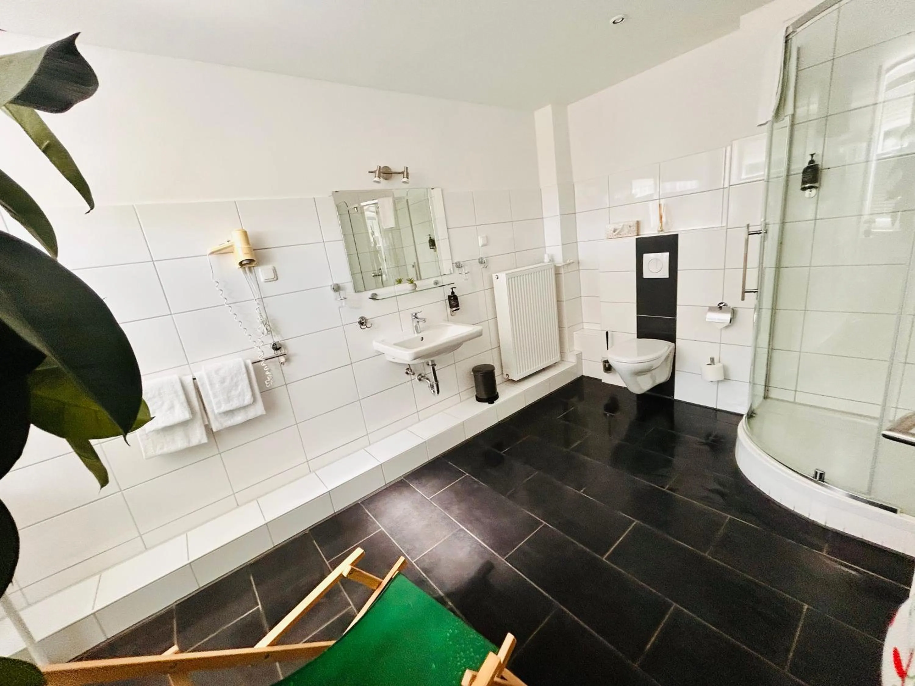 Bathroom in tauwerk Hotel