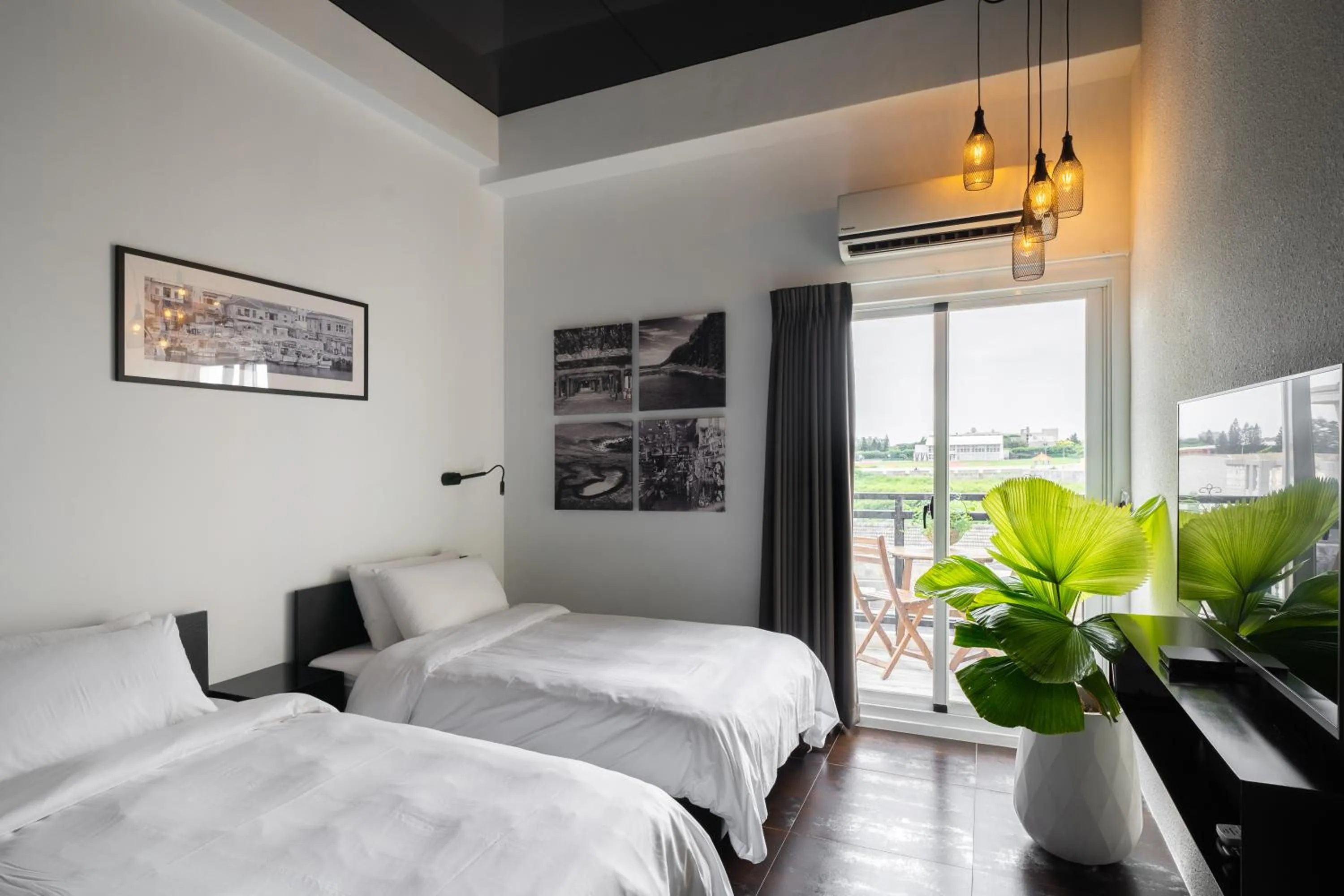 Bed in Color Coral Boutique Hotel