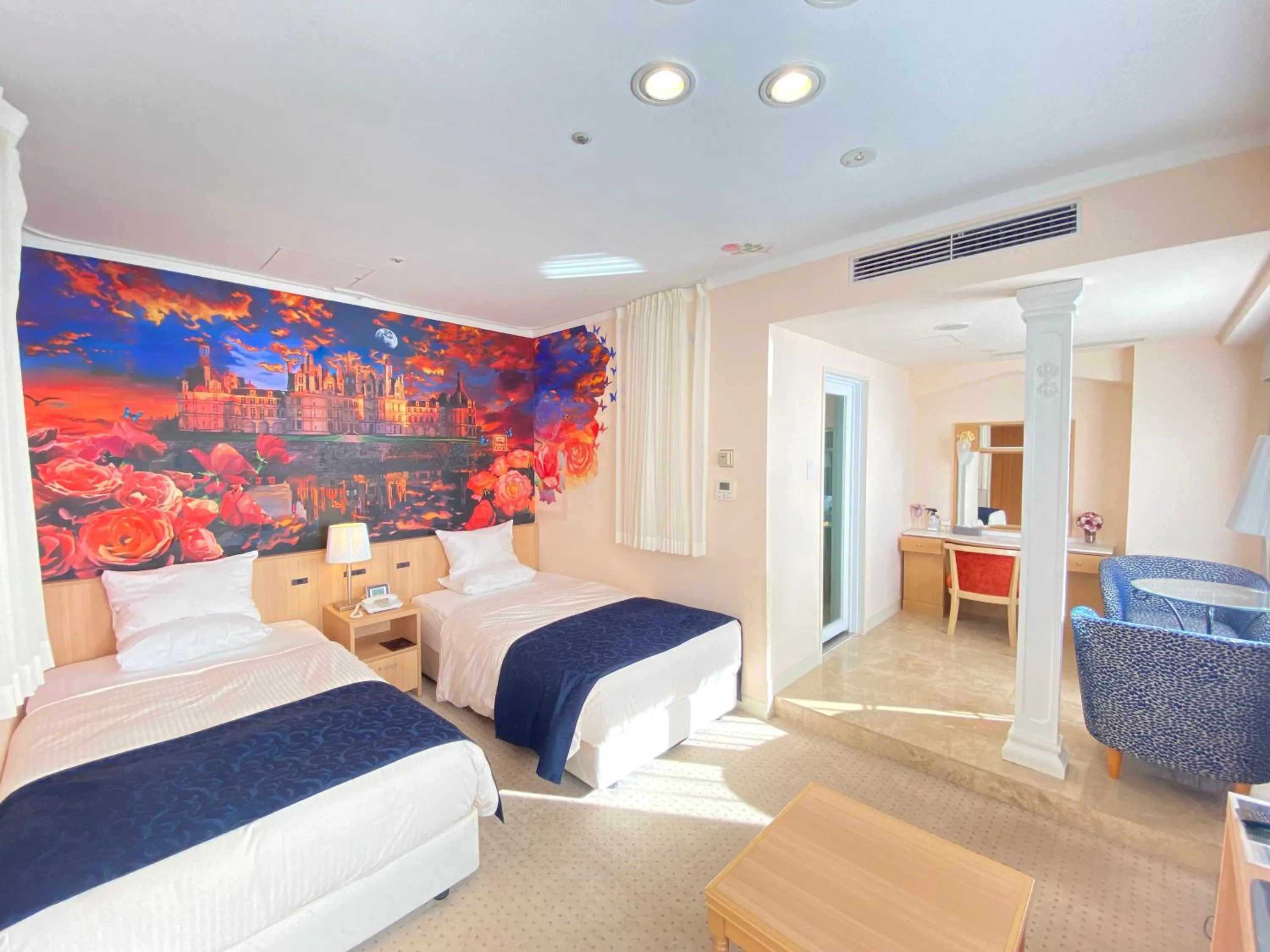 Bed in Hotel Rose Garden Shinjuku