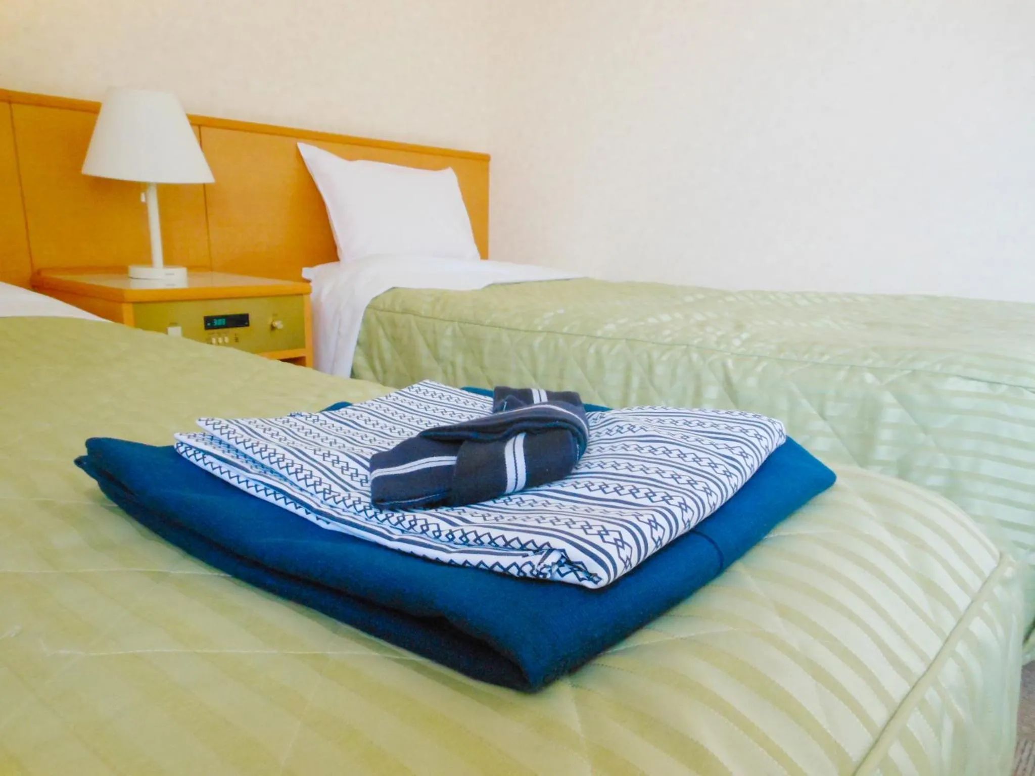 Bed in Shibetsu Grand Hotel