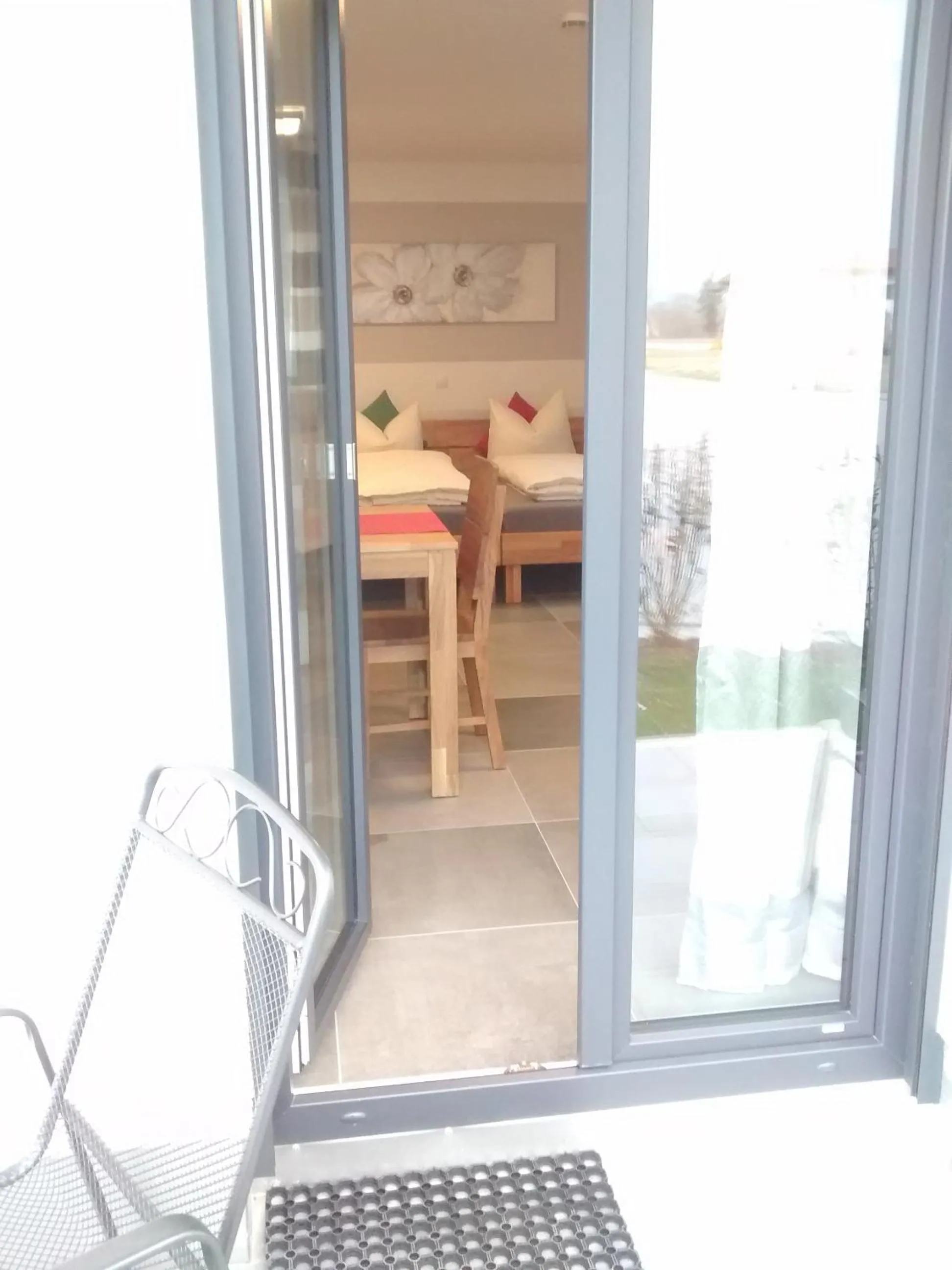 Balcony/Terrace, Bed in Gästehaus Brunnerhof - Eitting