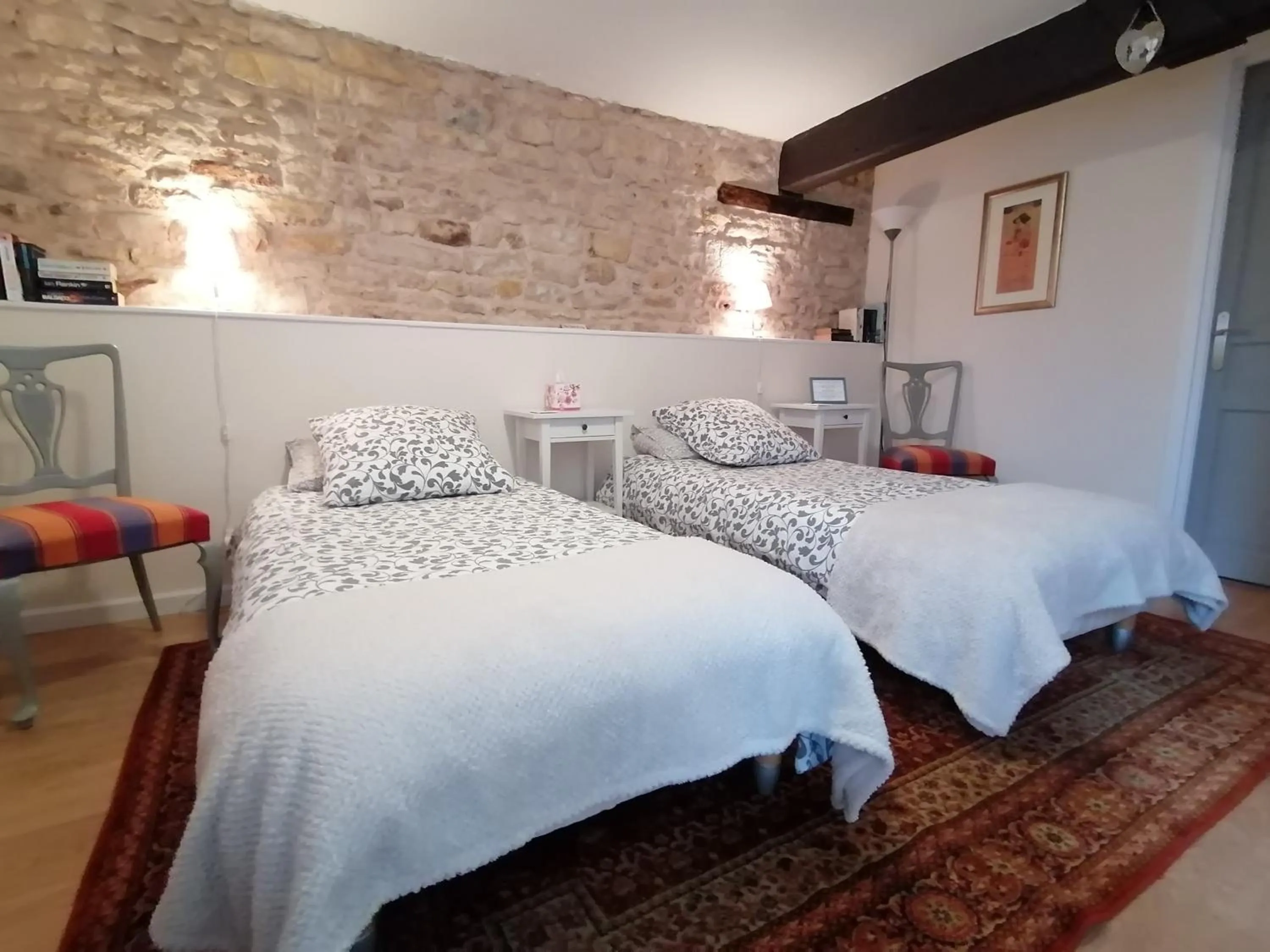 Bed in La Vieille Gorce Chambres d'Hôtes near Civray