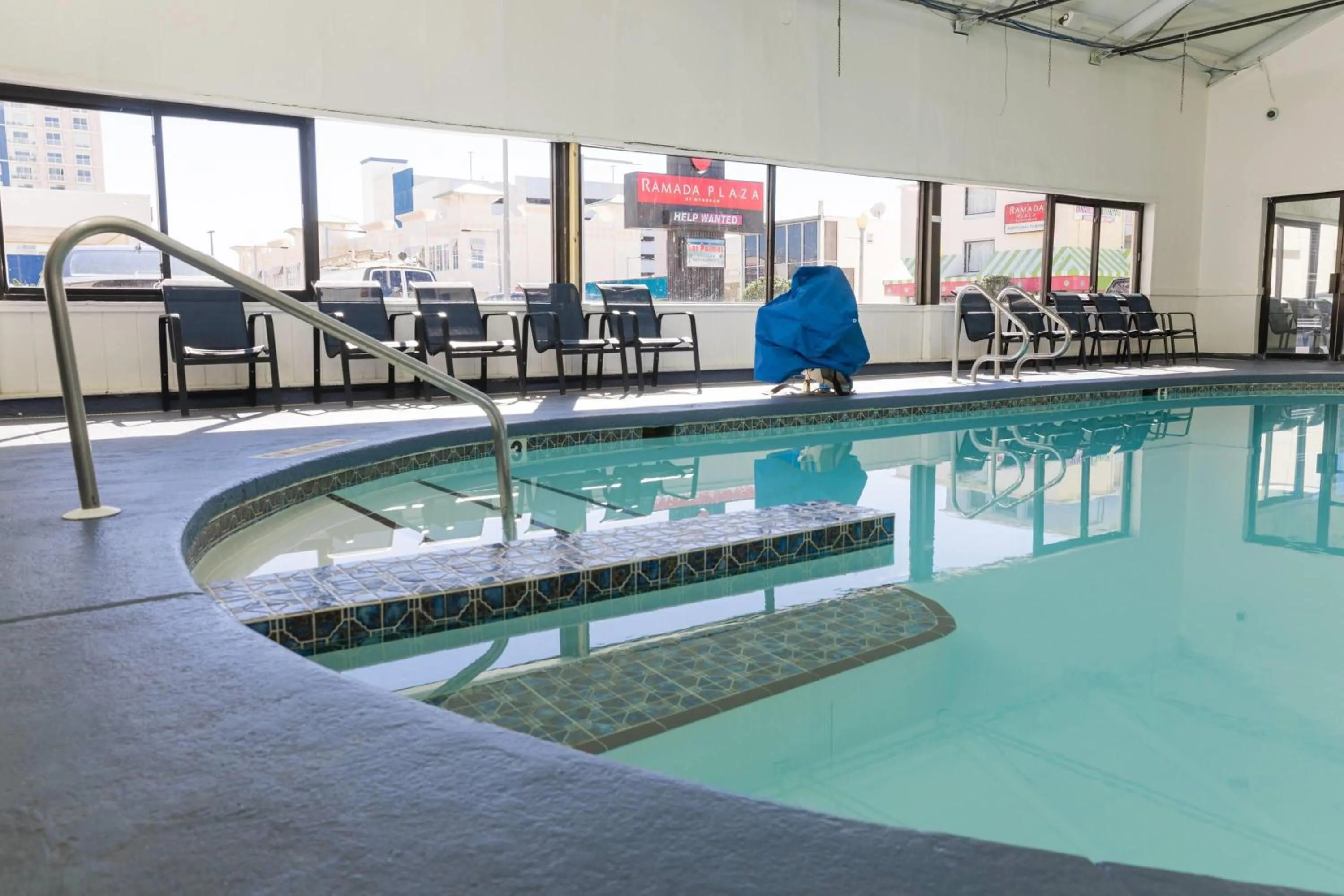Pool view in Ramada Plaza by Wyndham Virginia Beach Oceanfront