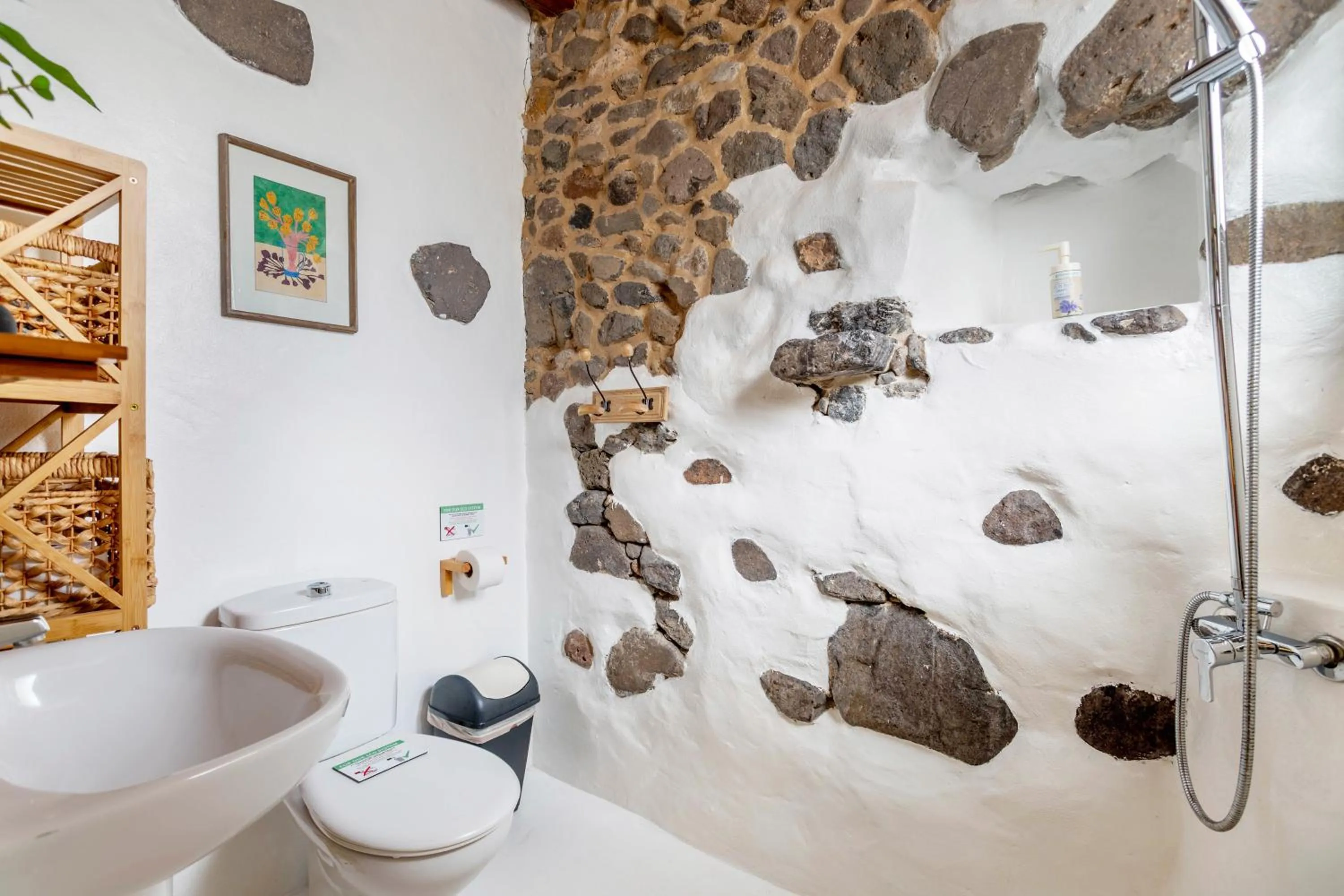 Bathroom in Finca De Arrieta Village - Yurts and Stone Cottages - Shared Pool - Walking distance to Arrieta Beach - Off Grid