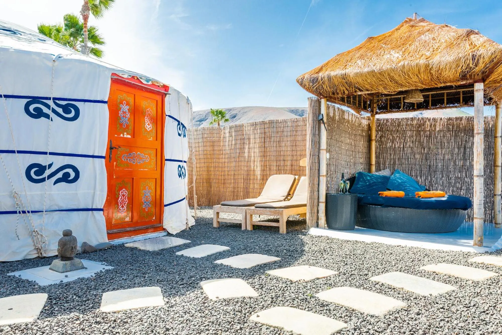 Property building in Finca De Arrieta Village - Yurts and Stone Cottages - Shared Pool - Walking distance to Arrieta Beach - Off Grid