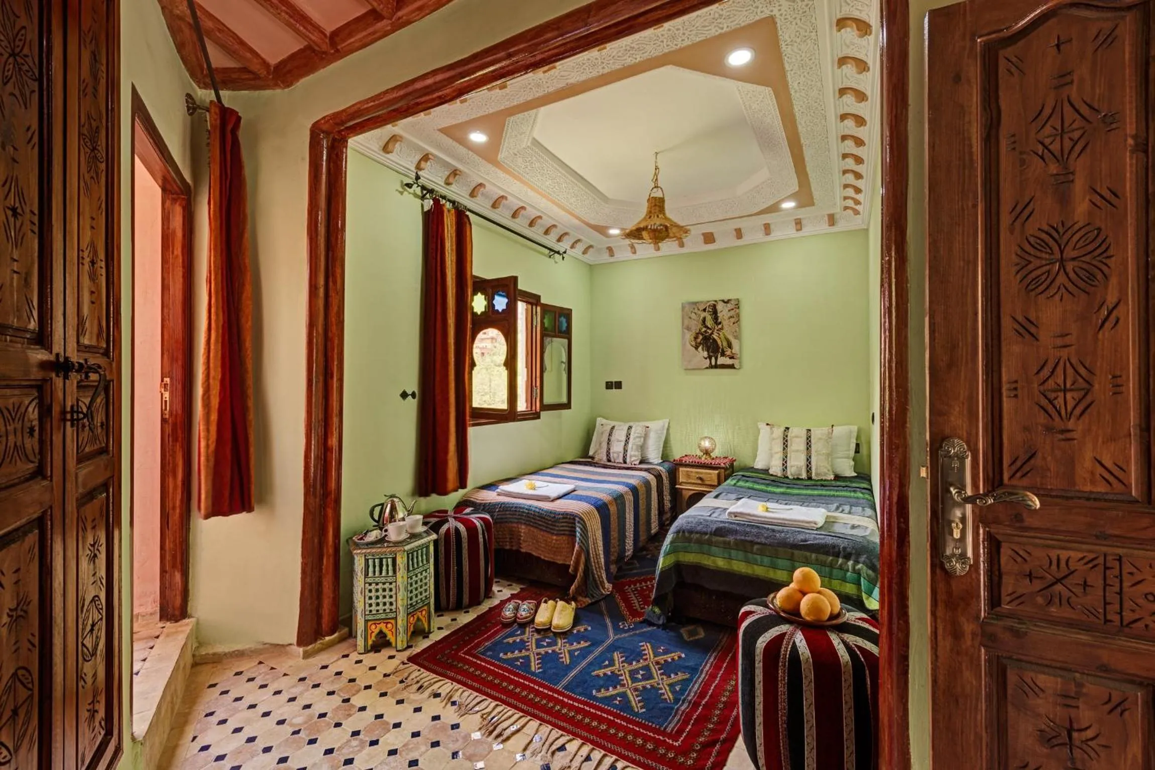 Bed in Riad Oussagou