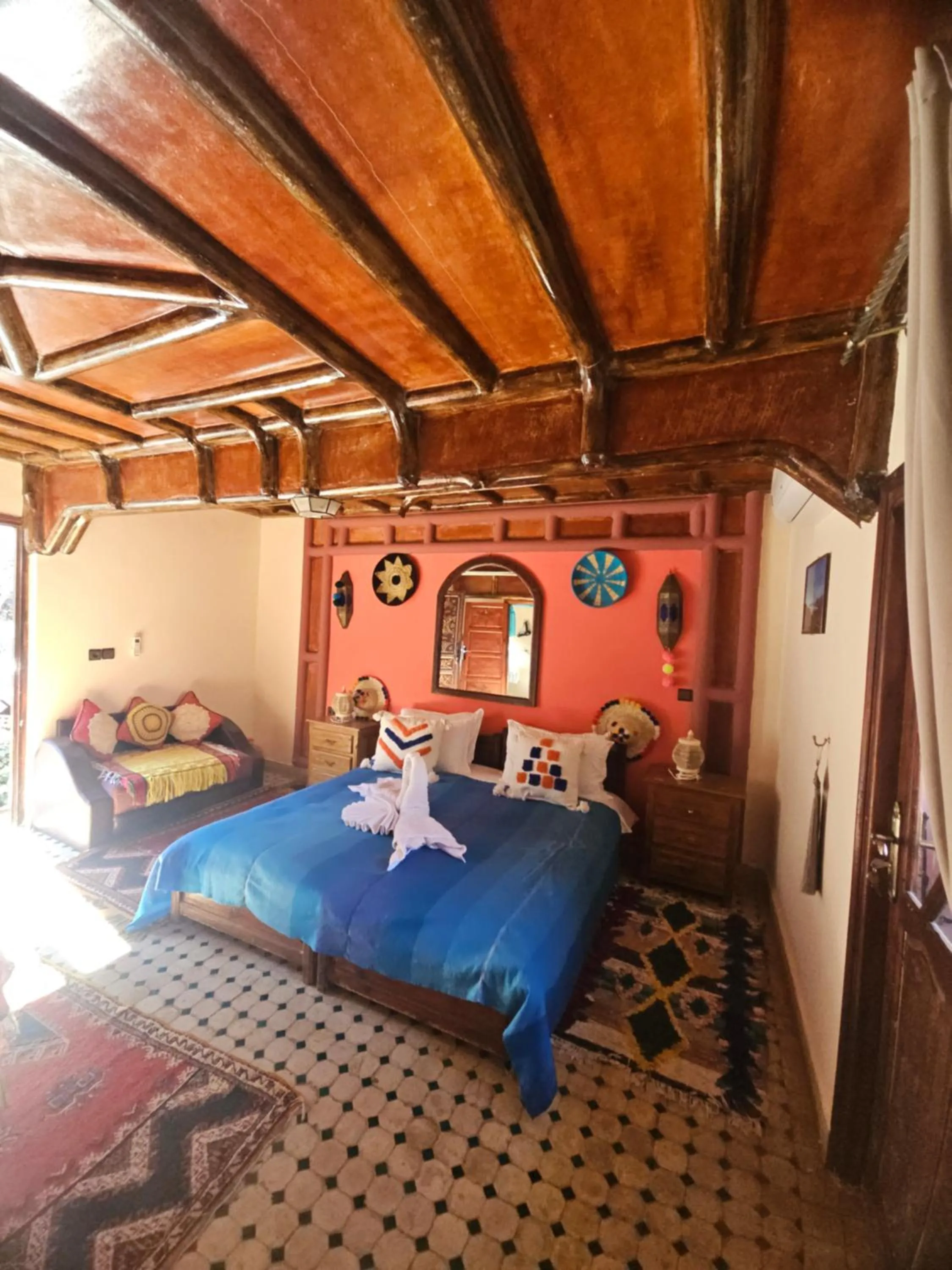 Bed in Riad Oussagou