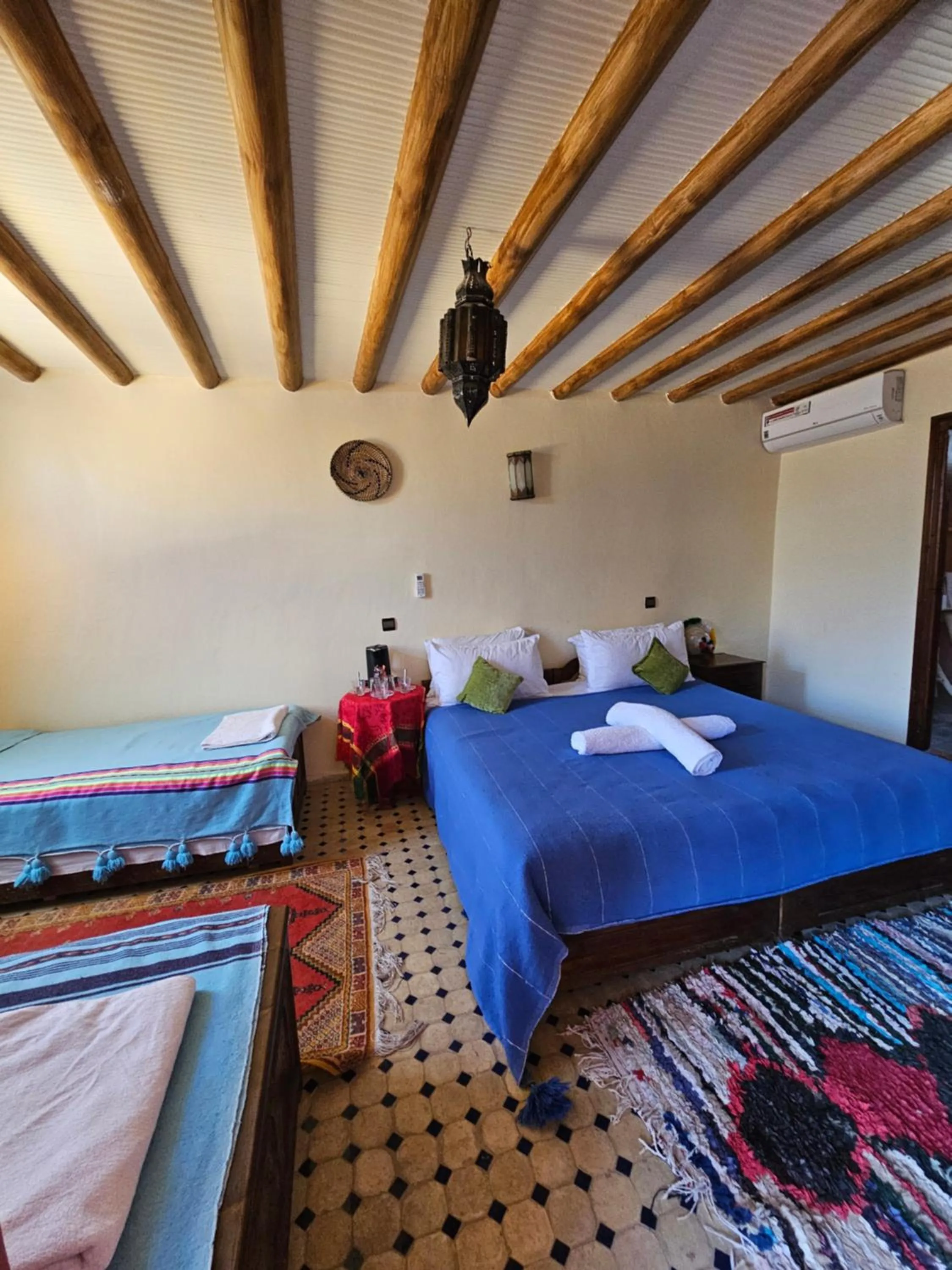 Bed in Riad Oussagou
