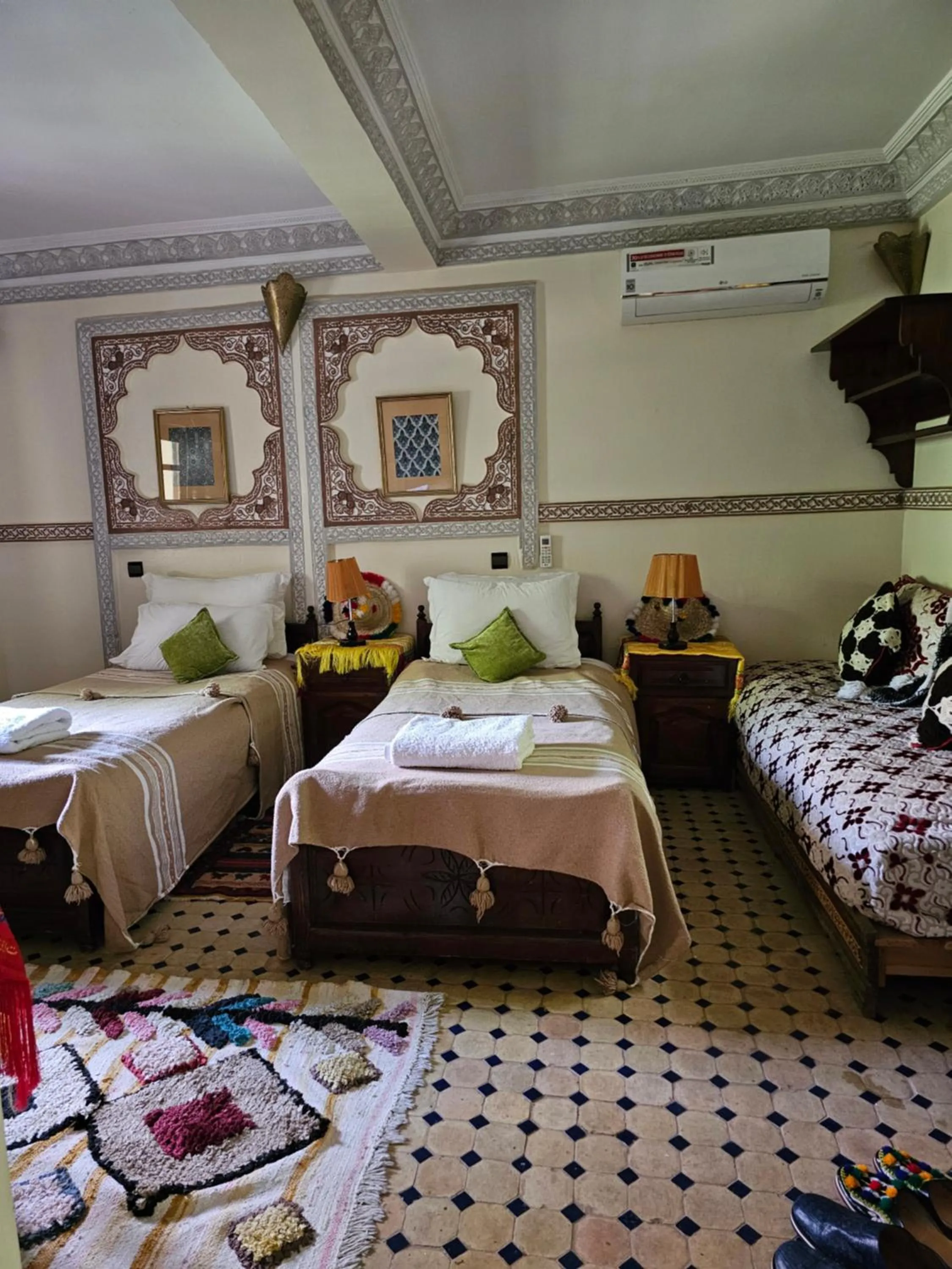 Bed in Riad Oussagou