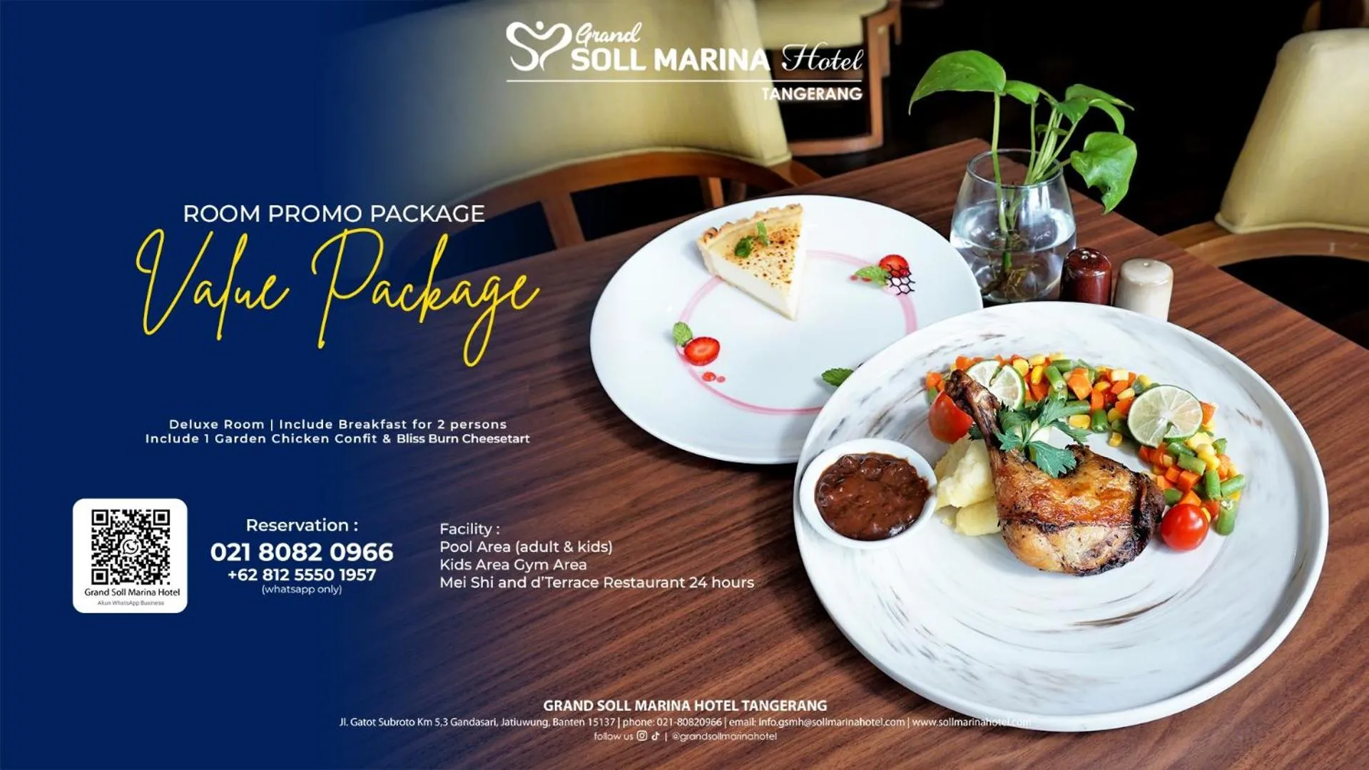 Deluxe Double or Twin Room with Free Dinner for 2 Person in Grand Soll Marina Hotel