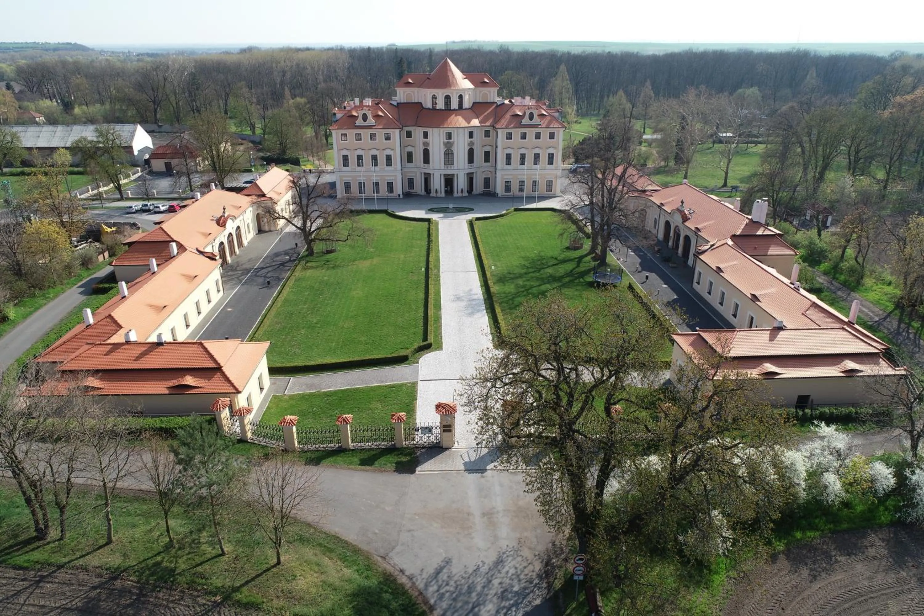 Bird's eye view in Château Liblice