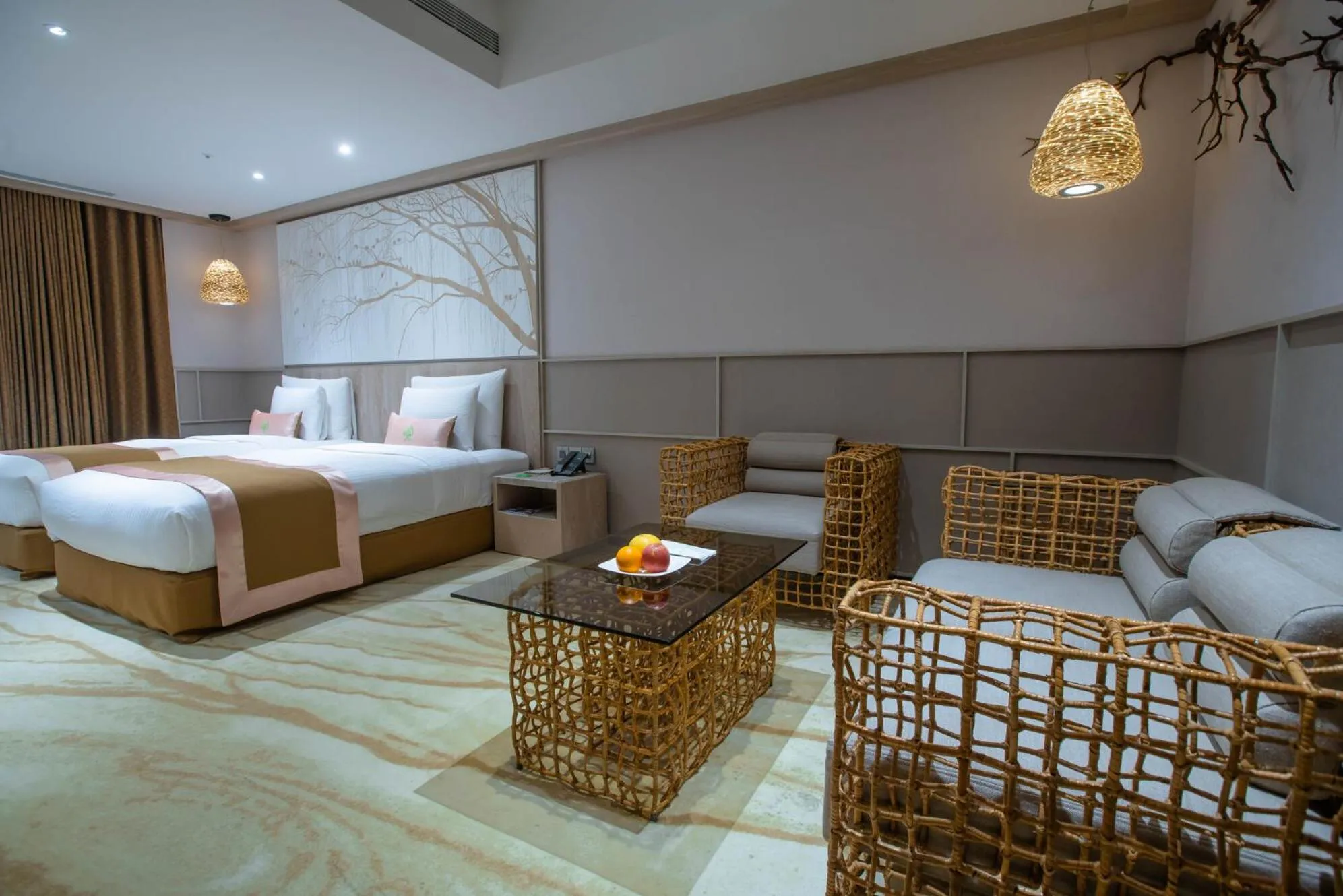 Living room, Bed in arTree hotel