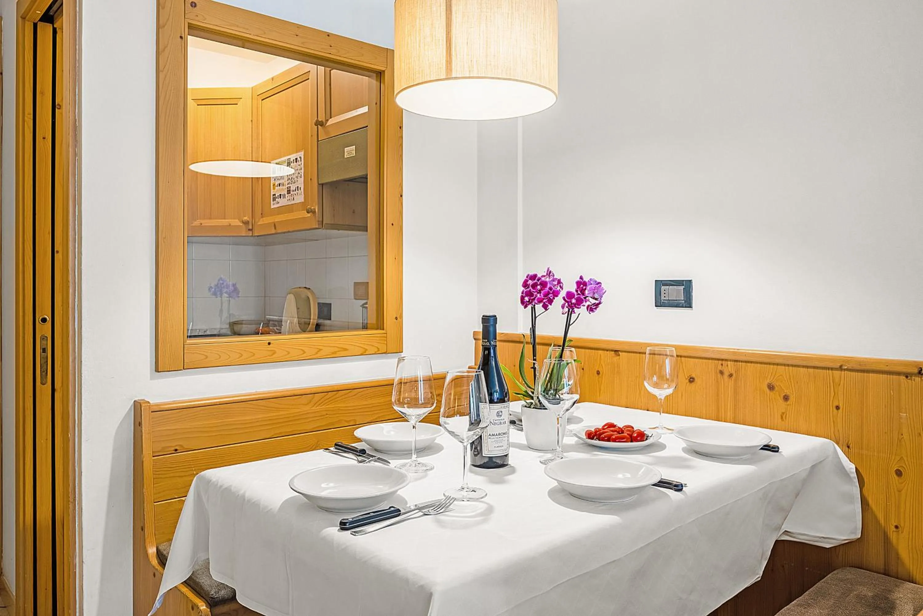 Kitchen or kitchenette in Aparthotel Majestic