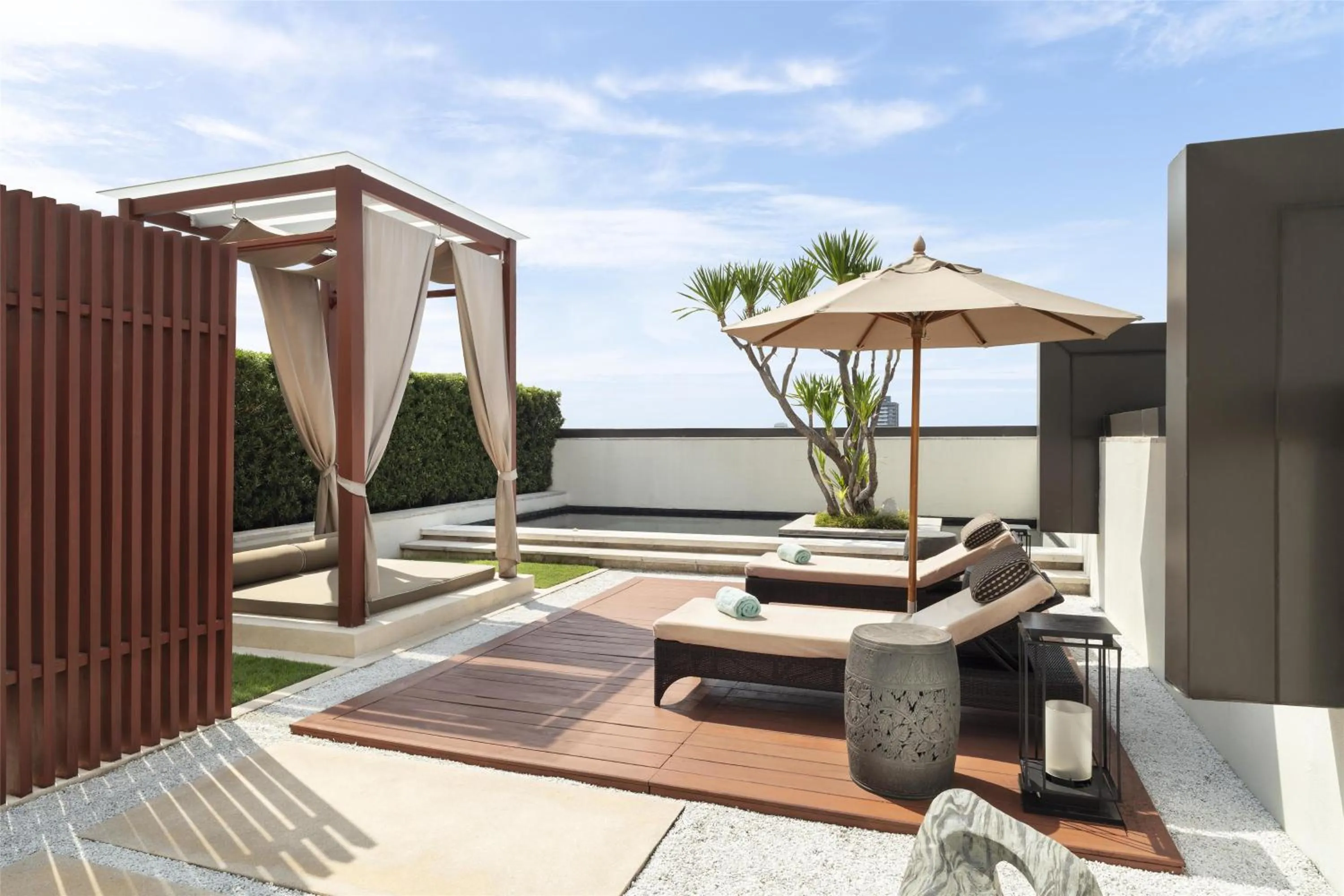 Bedroom in Siam Kempinski Hotel Bangkok