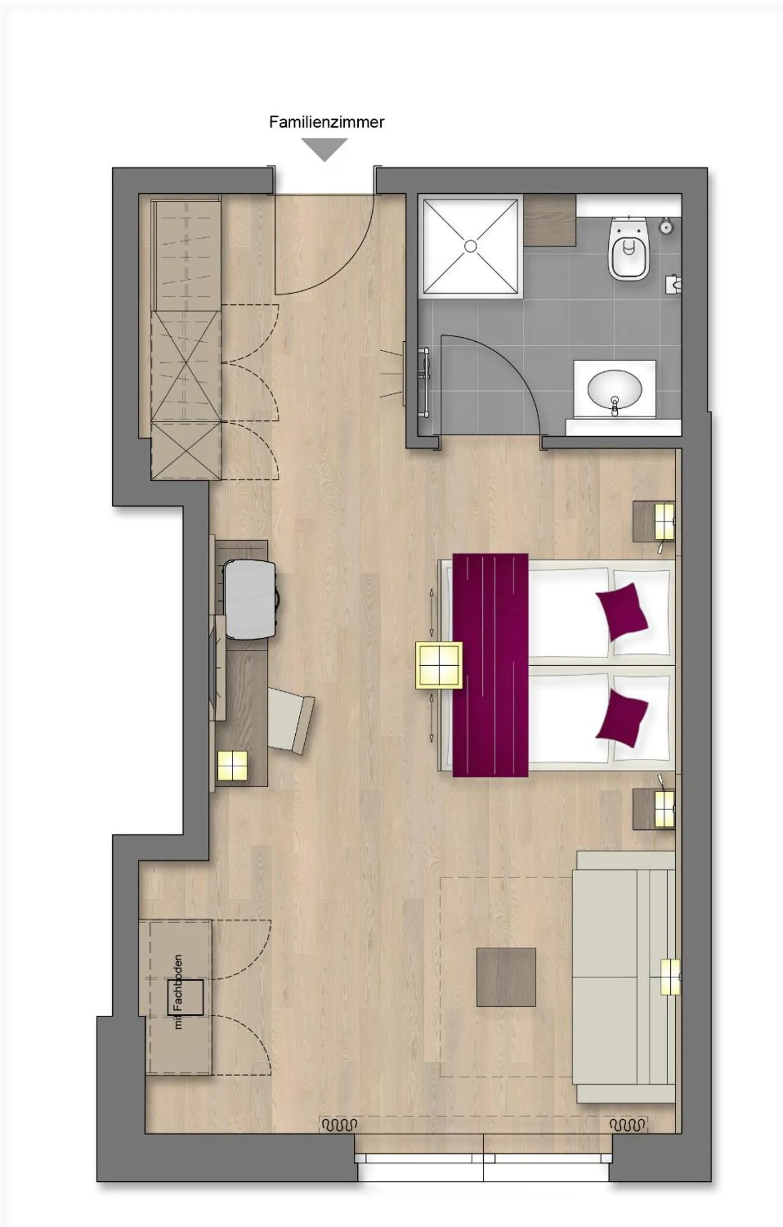 Photo of the whole room in OFENTÜRL alpine living