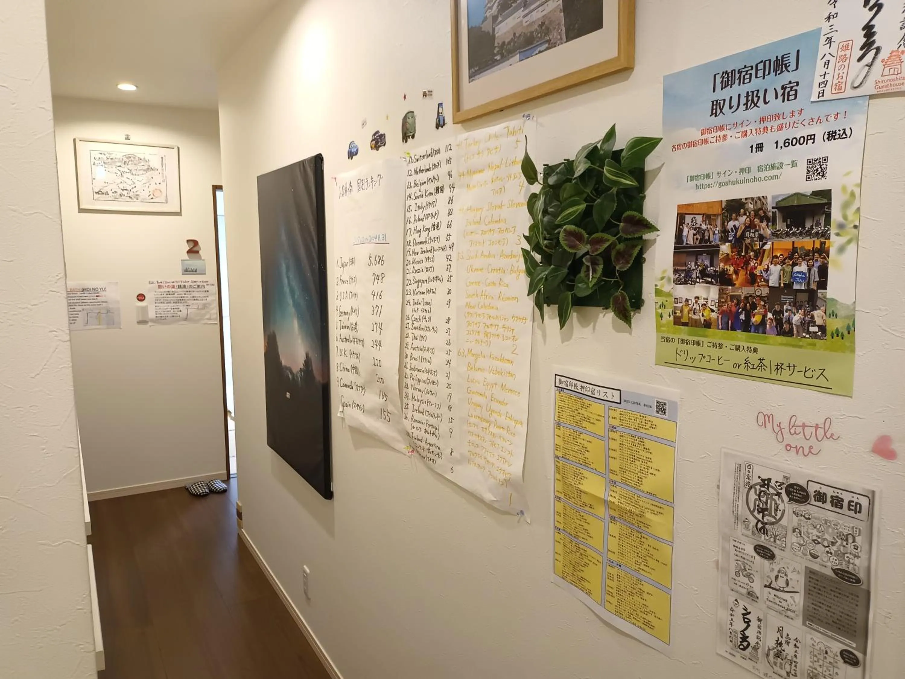 Decorative detail in Shironoshita Guesthouse