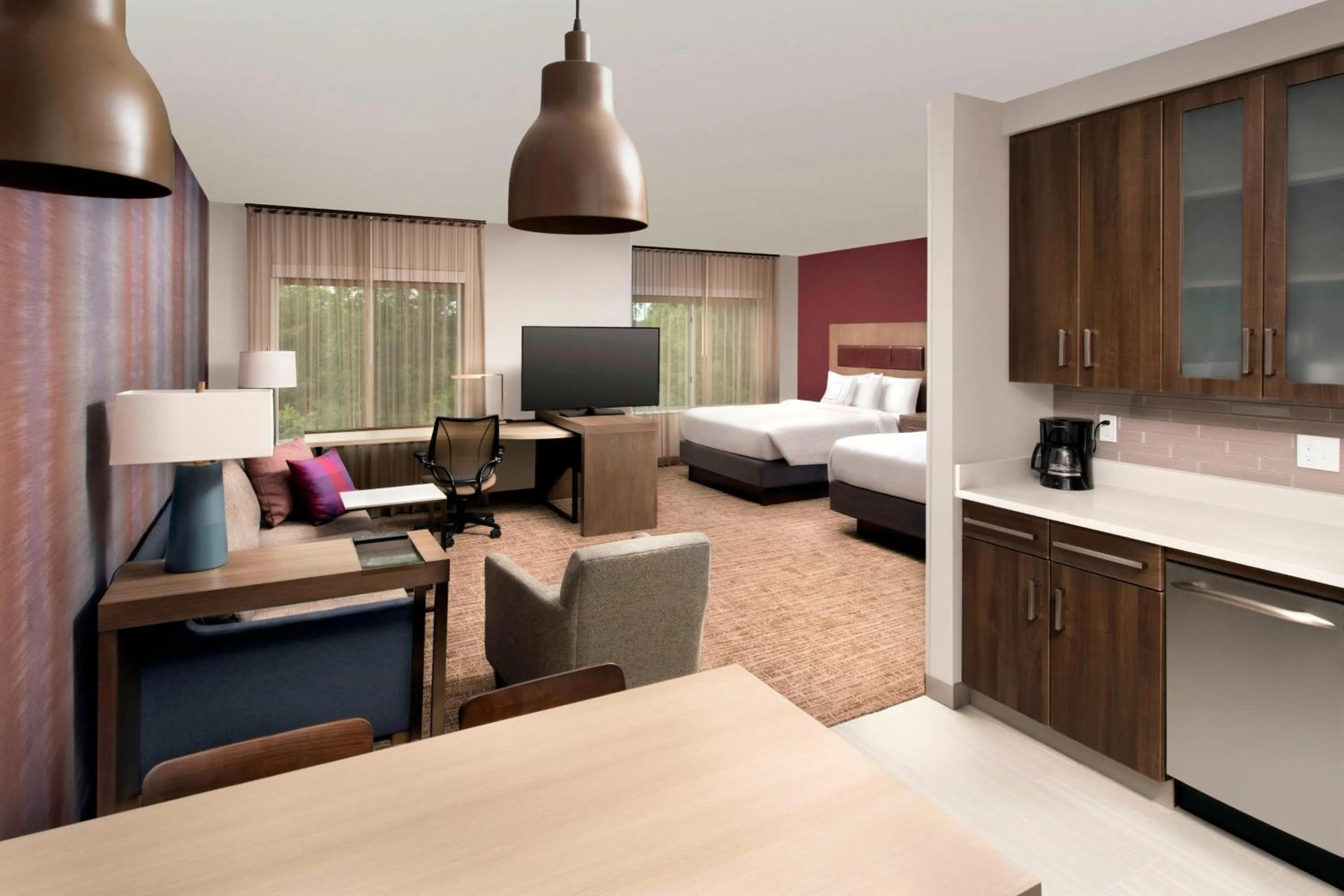 Photo of the whole room, Bed in Residence Inn by Marriott Baltimore Owings Mills