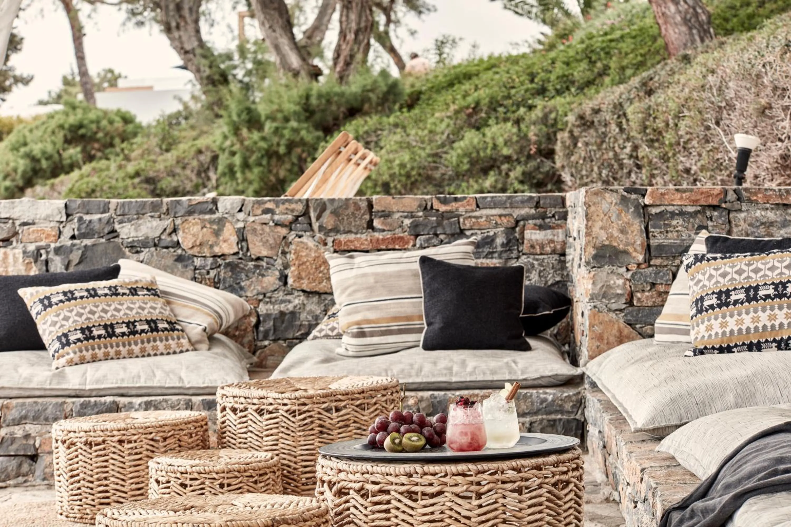 Lounge or bar in Minos Beach Art Hotel, a Member of Design Hotels