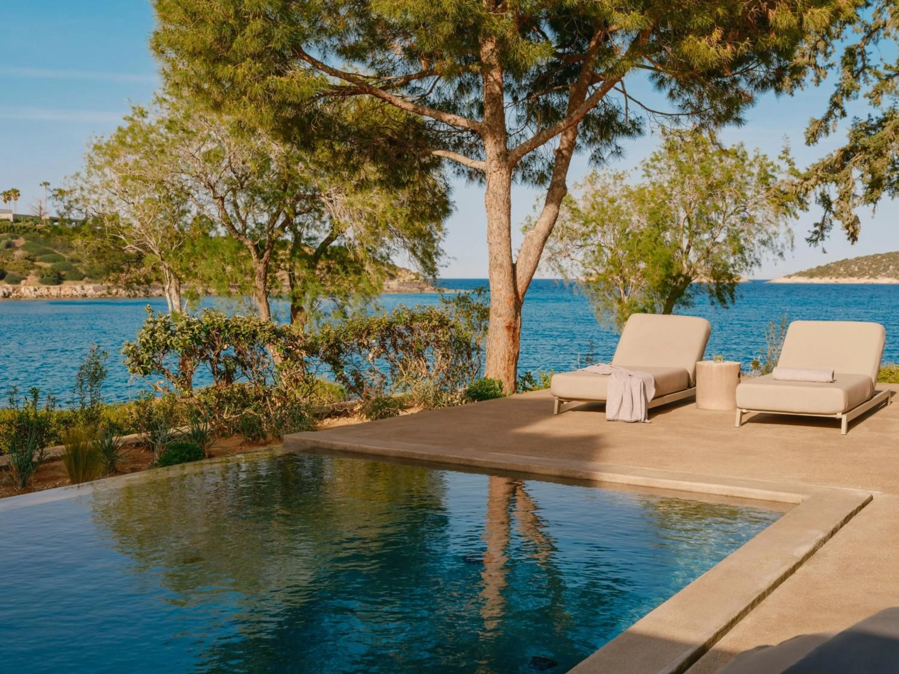 Balcony/Terrace in Minos Beach Art Hotel, a Member of Design Hotels