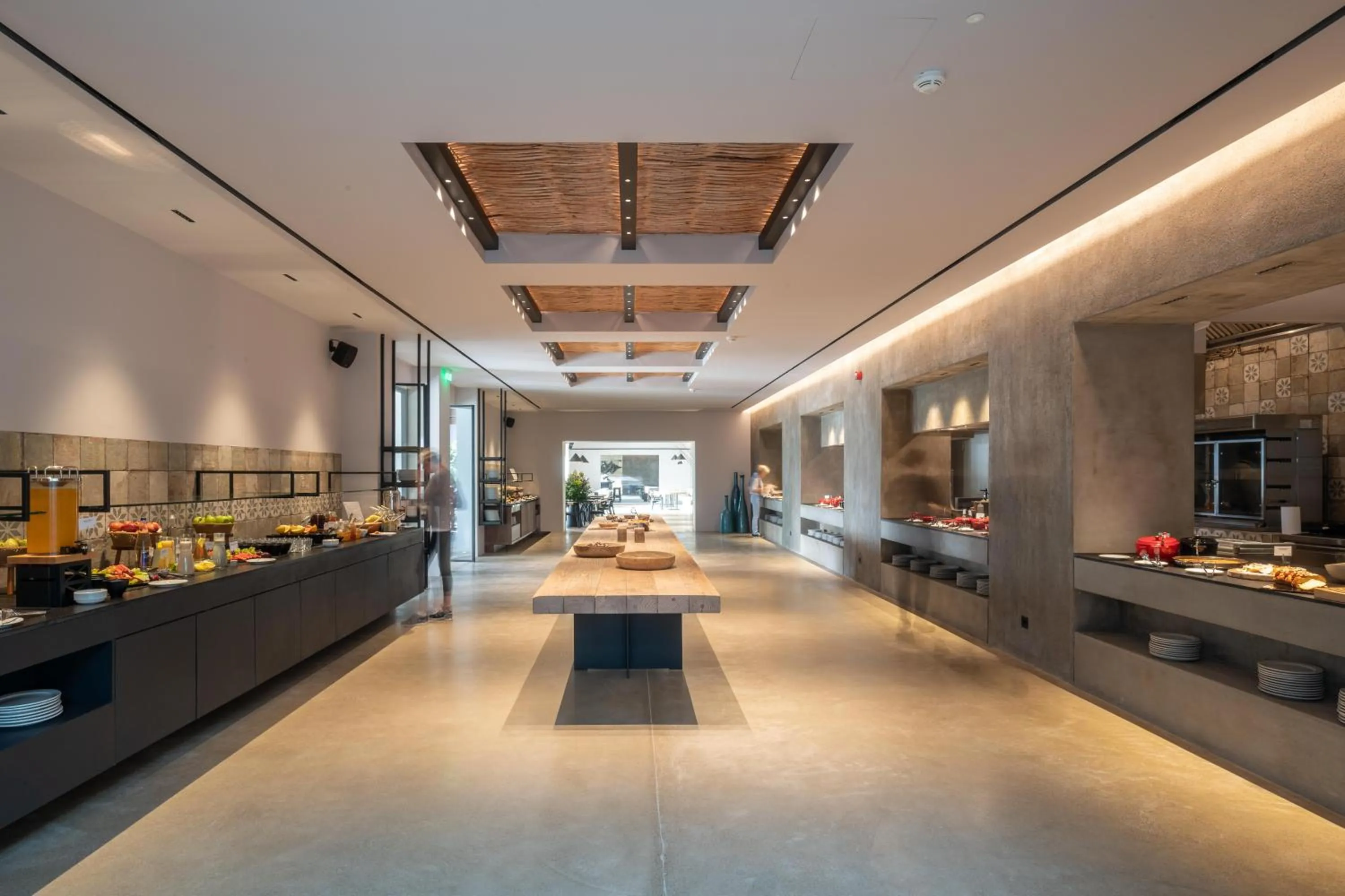 Buffet breakfast in Minos Beach Art Hotel, a Member of Design Hotels