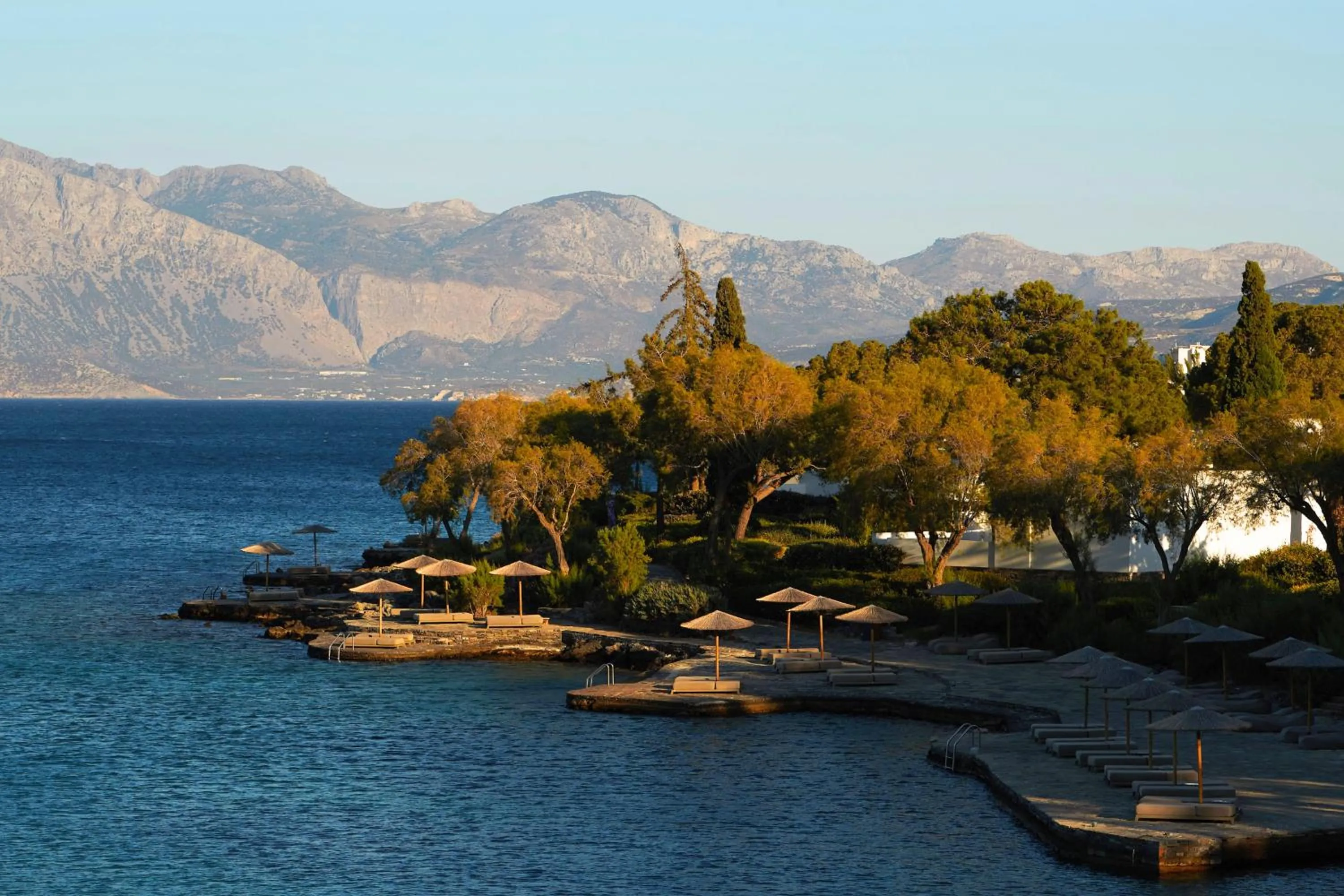 Patio in Minos Beach Art Hotel, a Member of Design Hotels