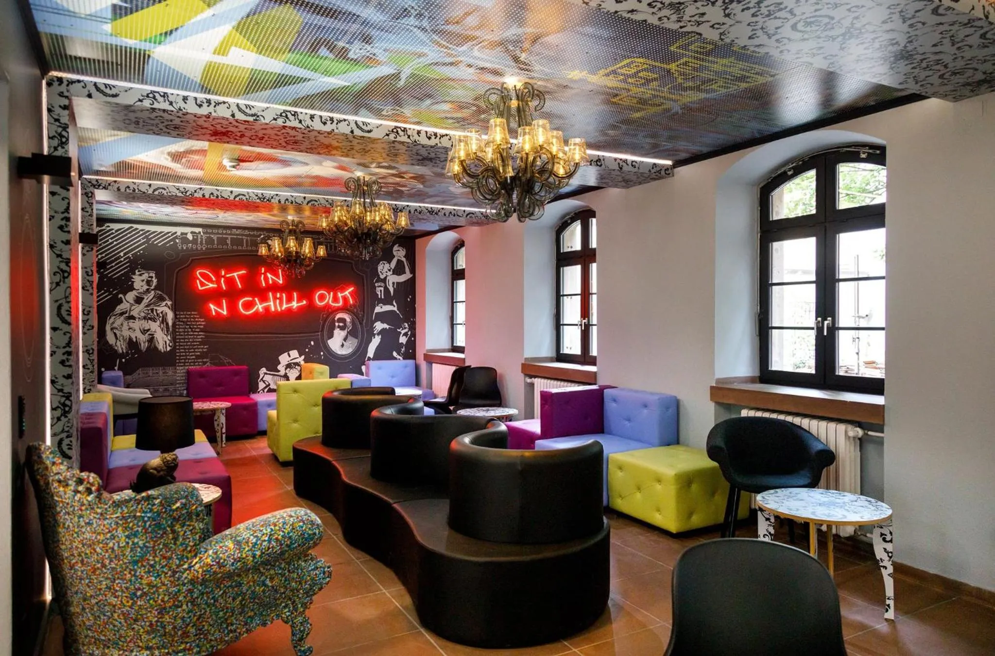 Lounge or bar in Youth Hostel Würzburg