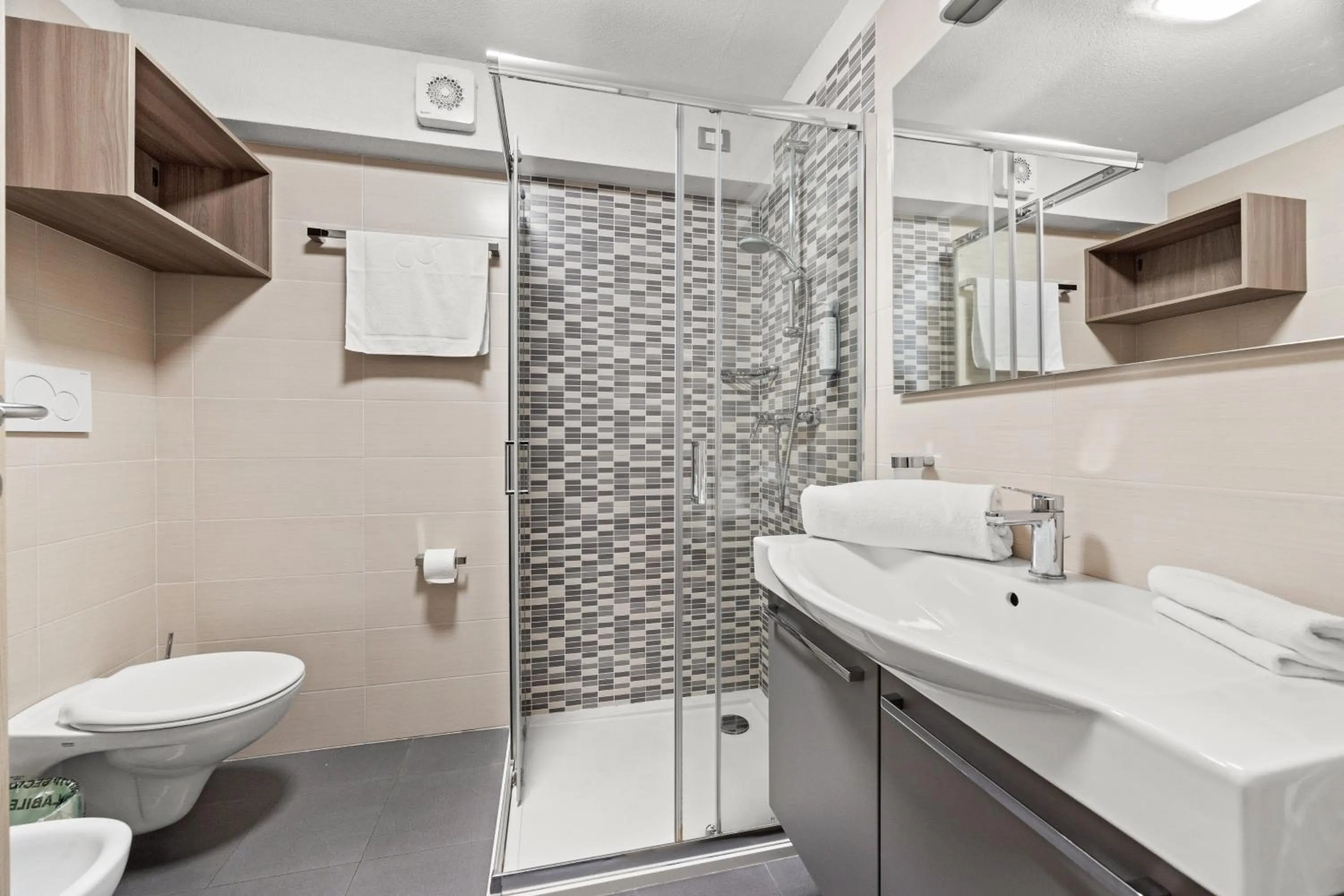 Shower in Aparthotel Des Alpes