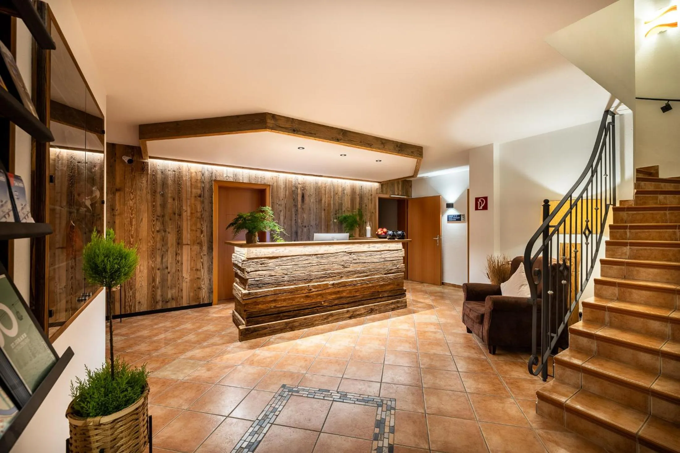 Lobby or reception in Hotel Hubertus