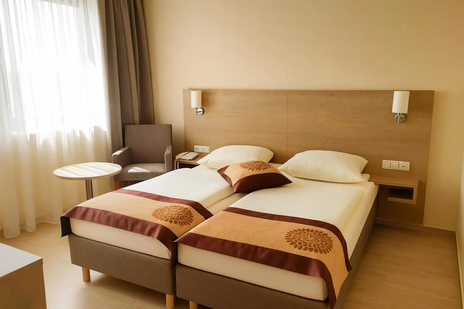 Photo of the whole room, Bed in Mainzer Hof