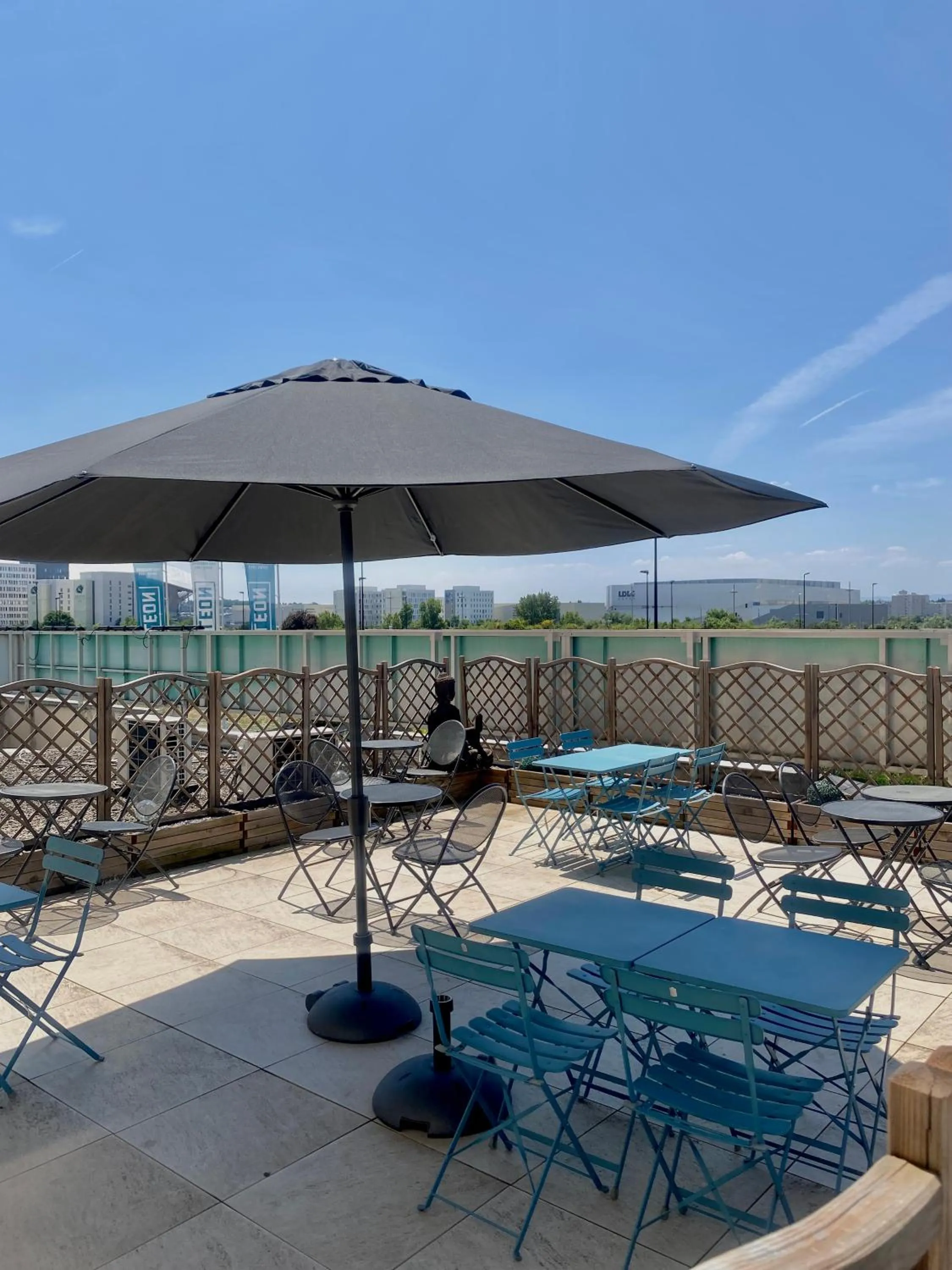 Patio in Aka Lodge Lyon Eurexpo Arena Stadium