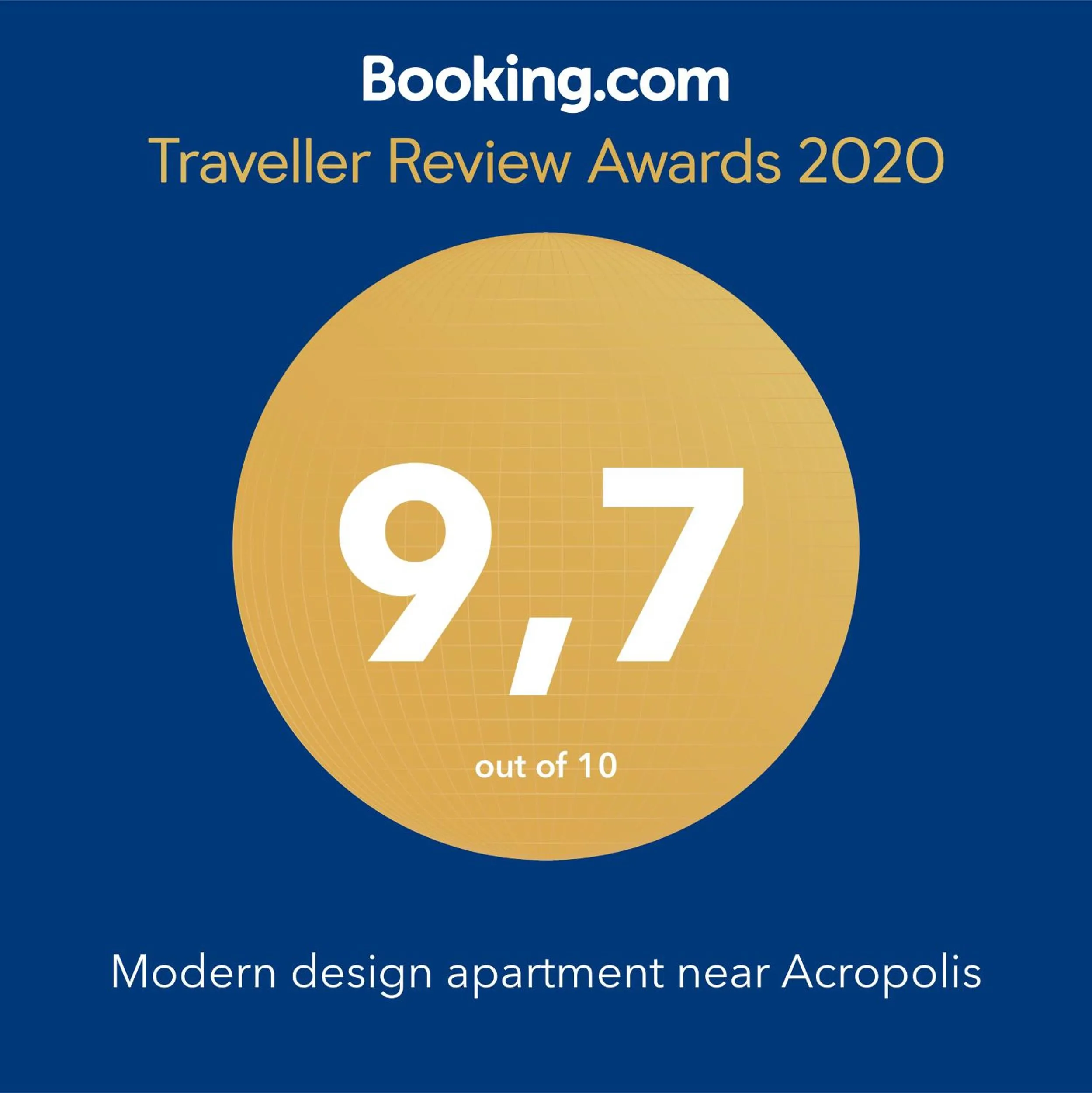 Certificate/Award in Modern design apartment near Acropolis