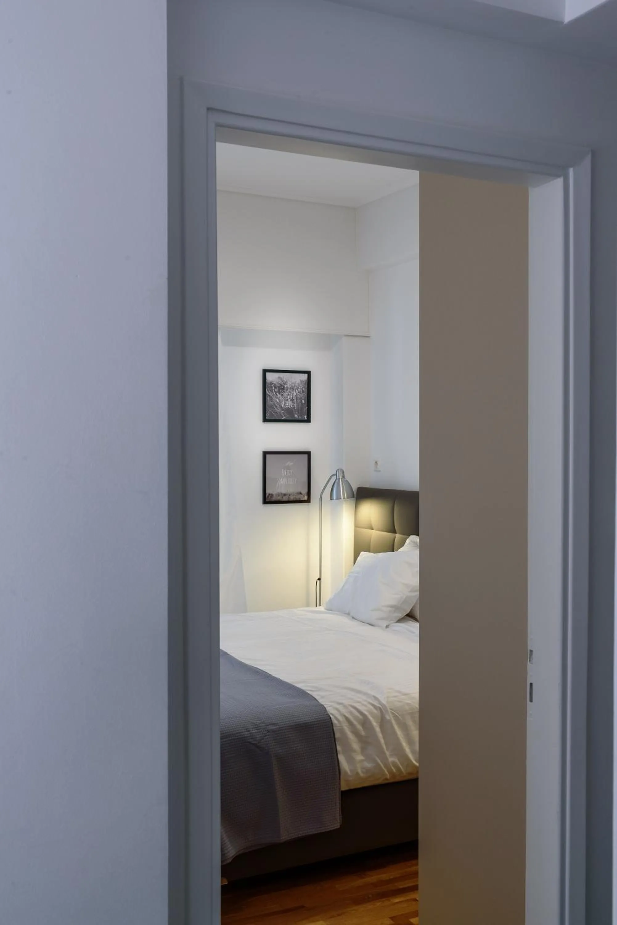 Bedroom, Bed in Modern design apartment near Acropolis