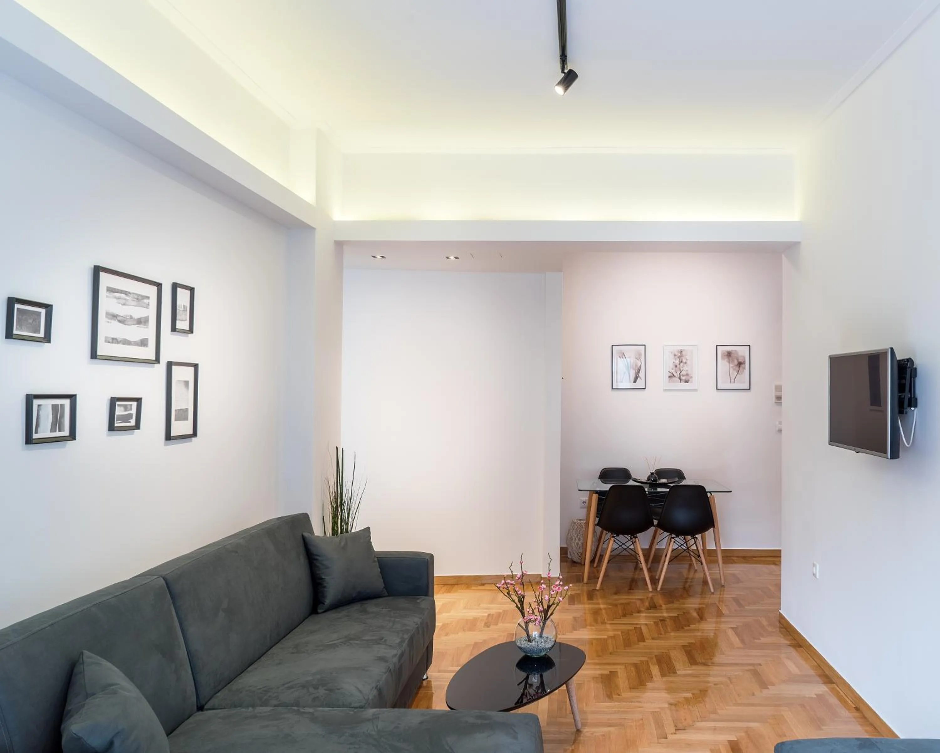 TV and multimedia in Modern design apartment near Acropolis