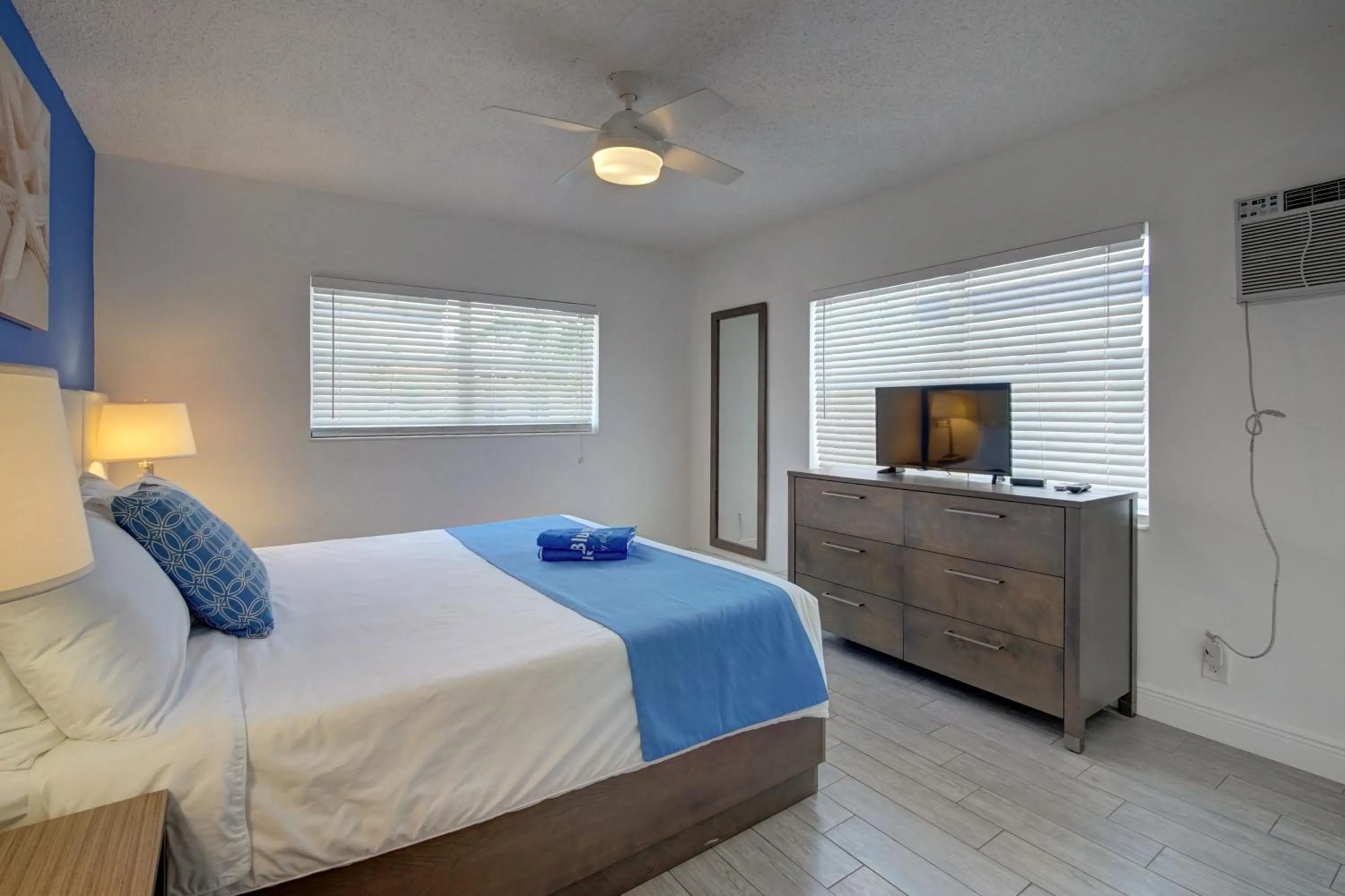 Bed in Blue Strawberry by the Sea