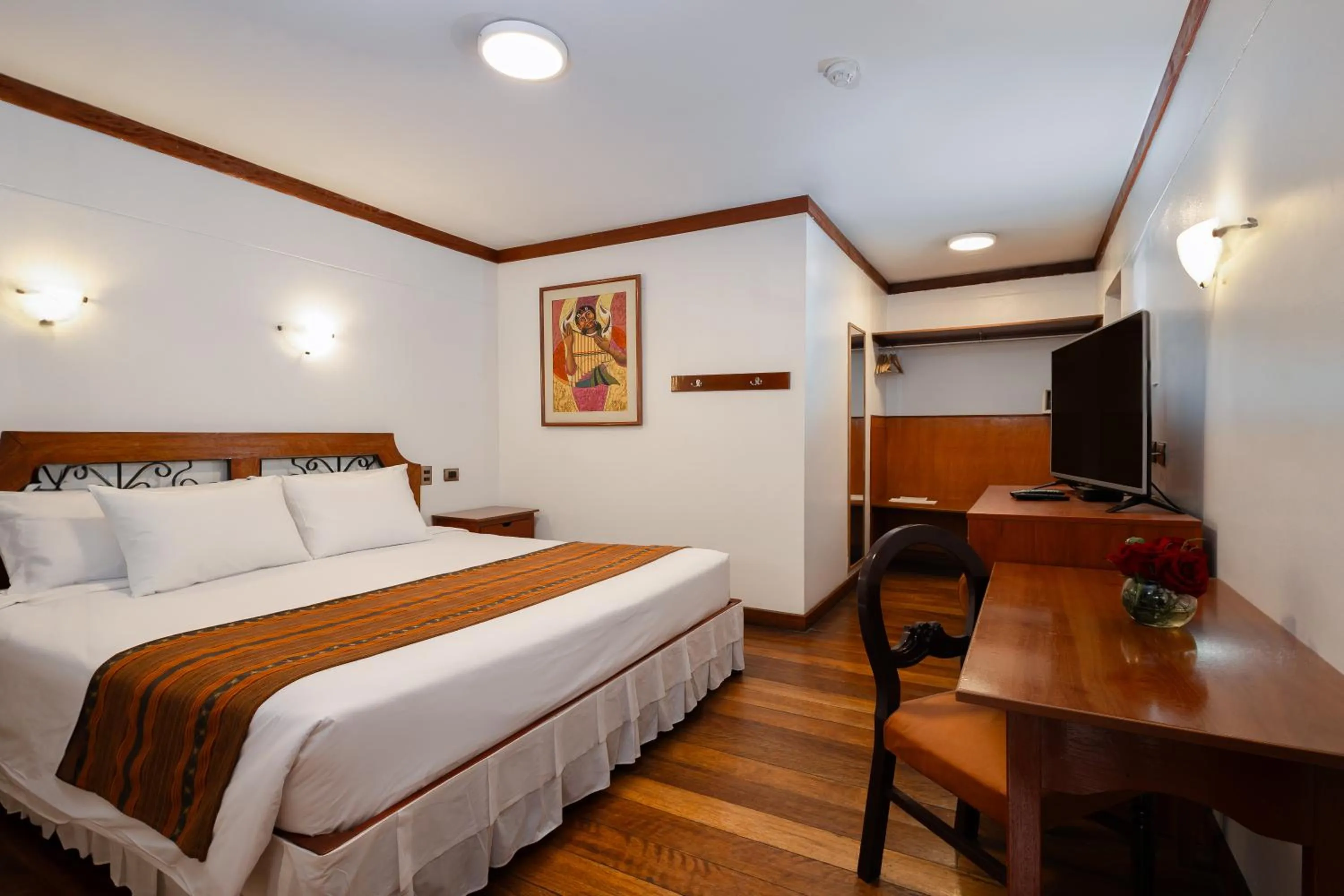 Bed in Hotel Hacienda Cusco Plaza