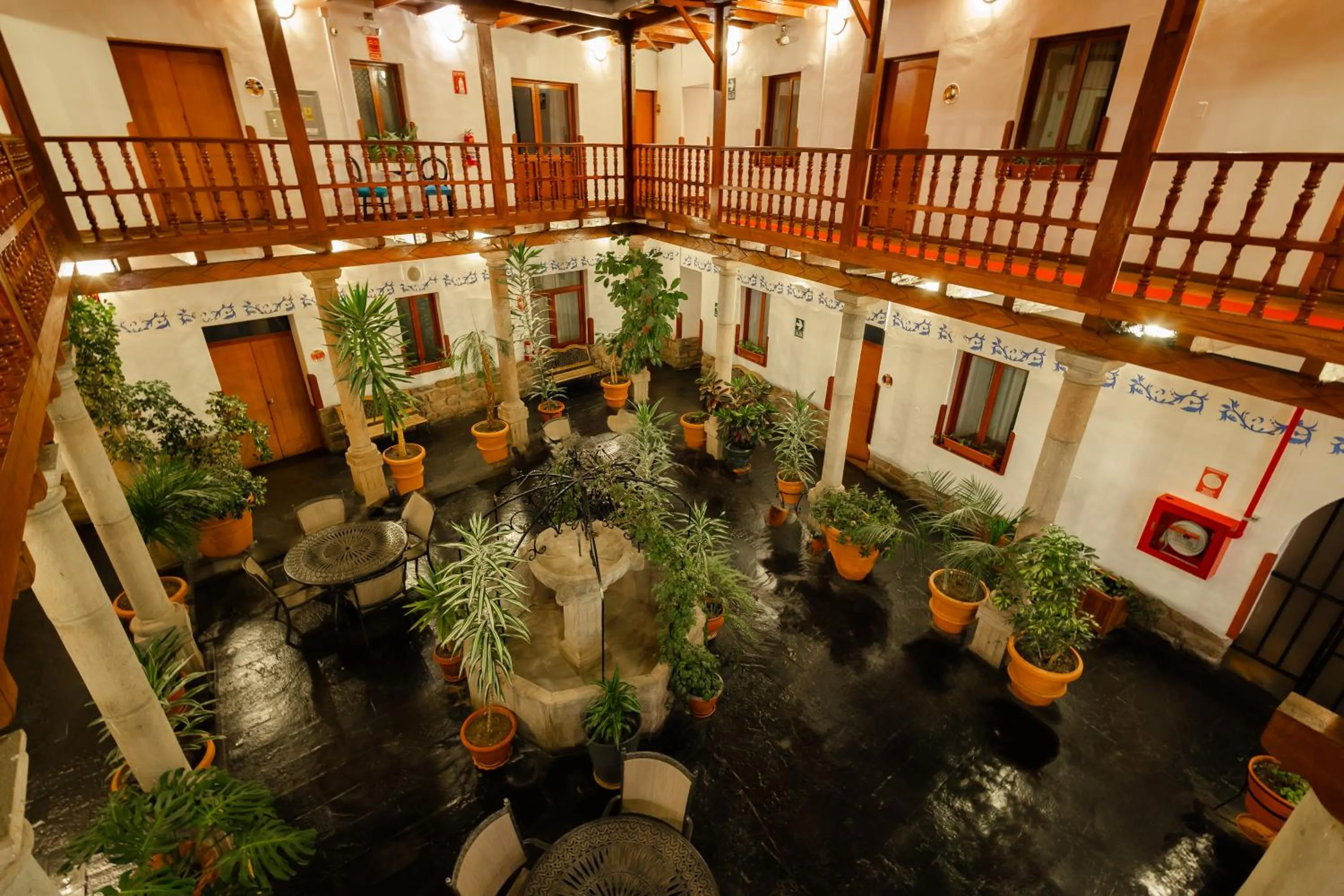 Patio in Hotel Hacienda Cusco Plaza