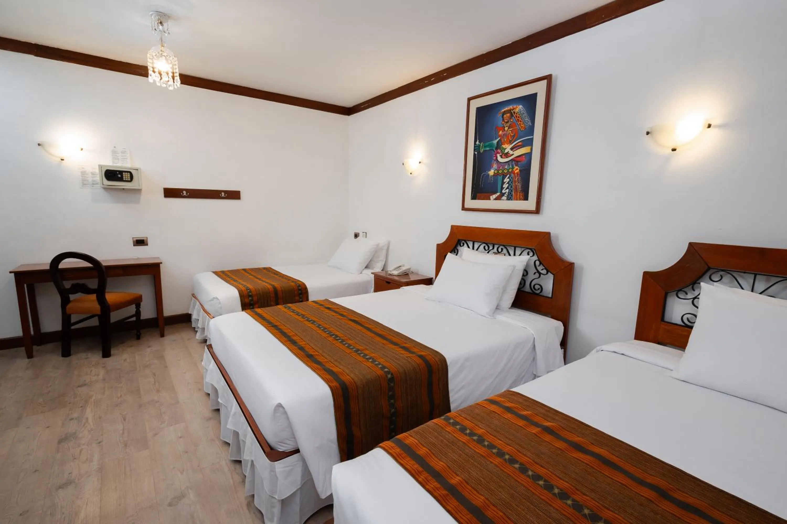 Bed in Hotel Hacienda Cusco Plaza