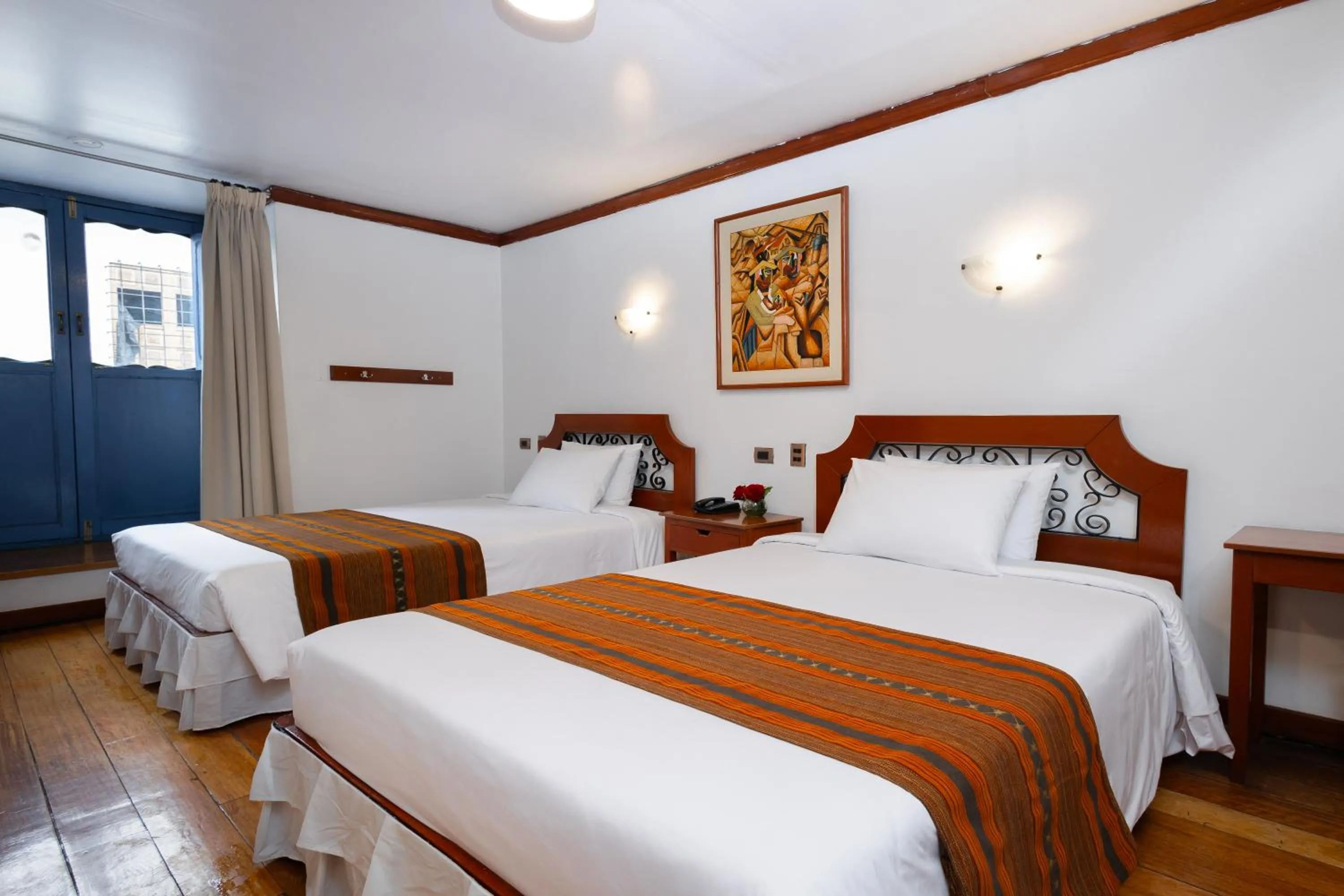 Bed in Hotel Hacienda Cusco Plaza