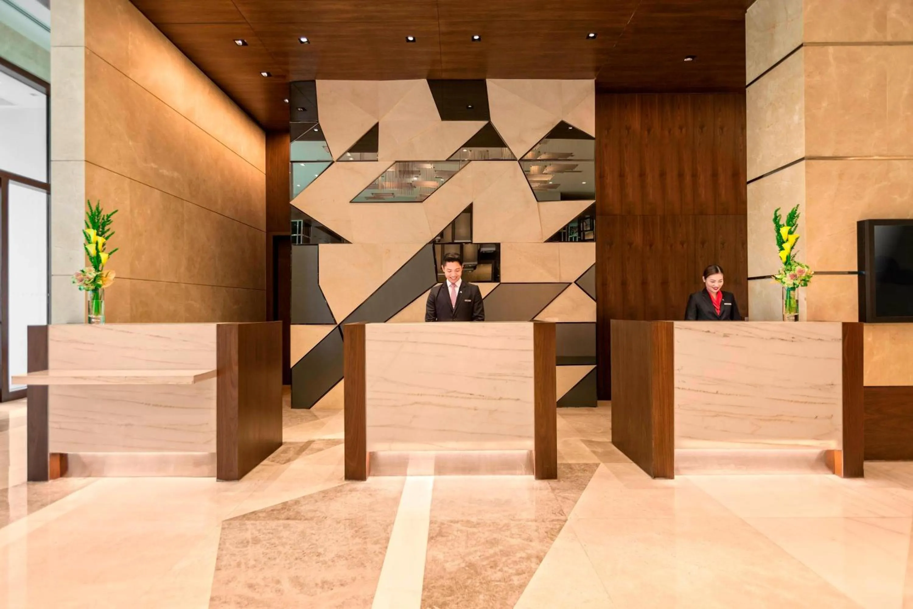 Lobby or reception in Manila Marriott Hotel at Newport World Resorts