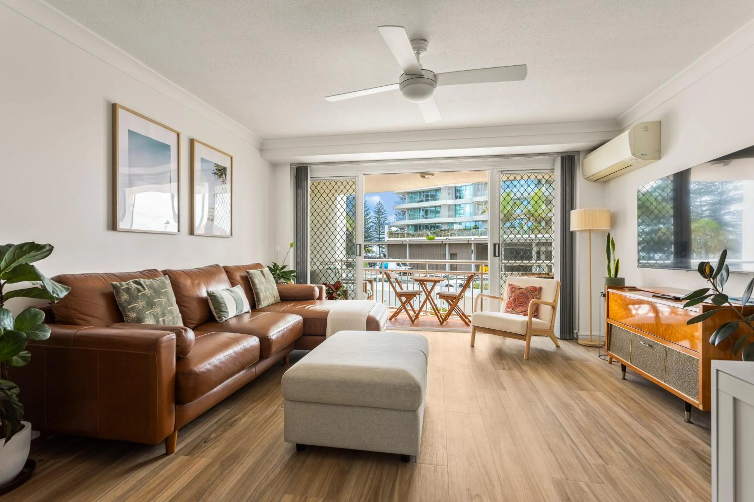 Living room in Kirra Palms Holiday Apartments