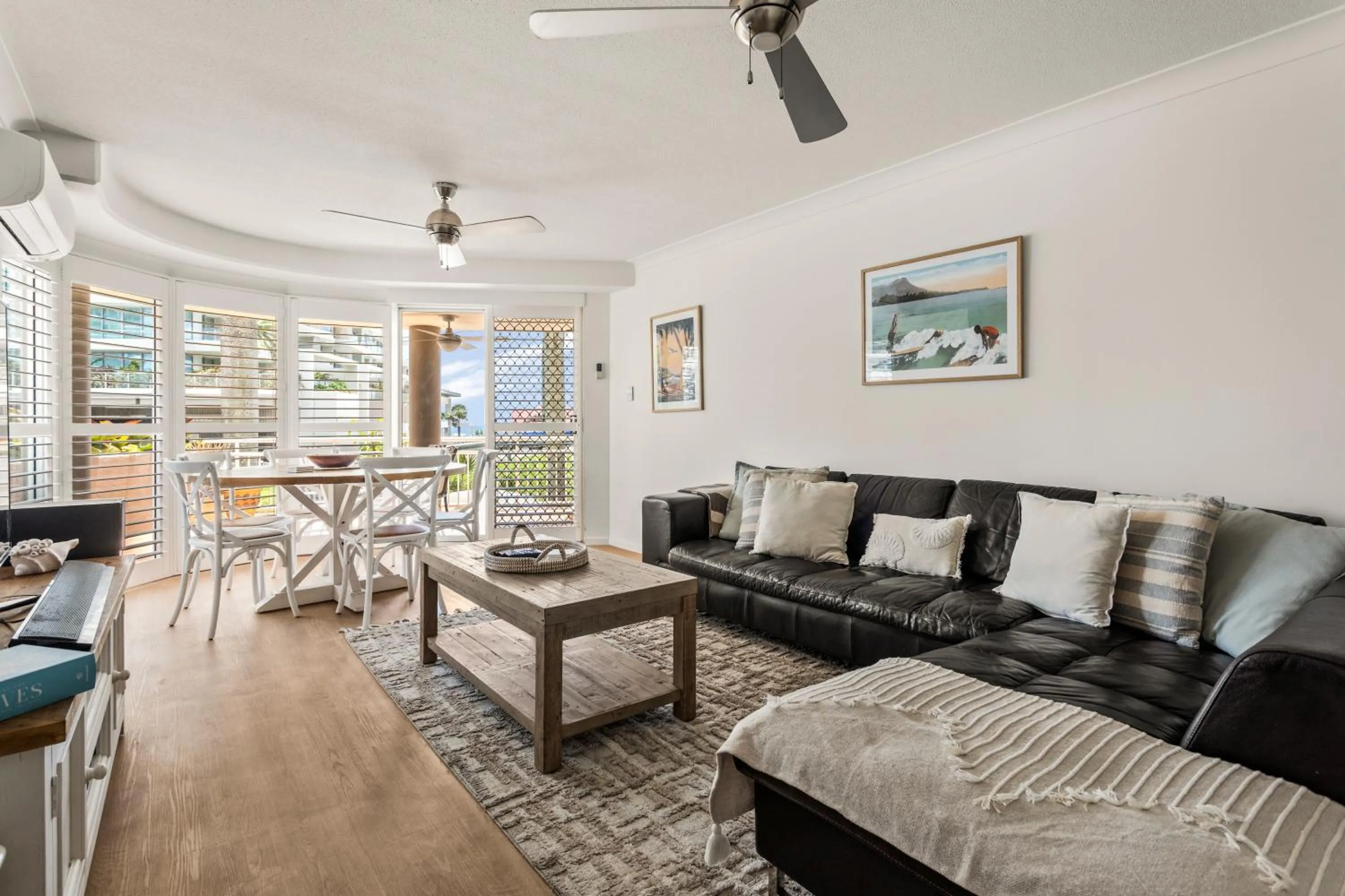 Living room in Kirra Palms Holiday Apartments
