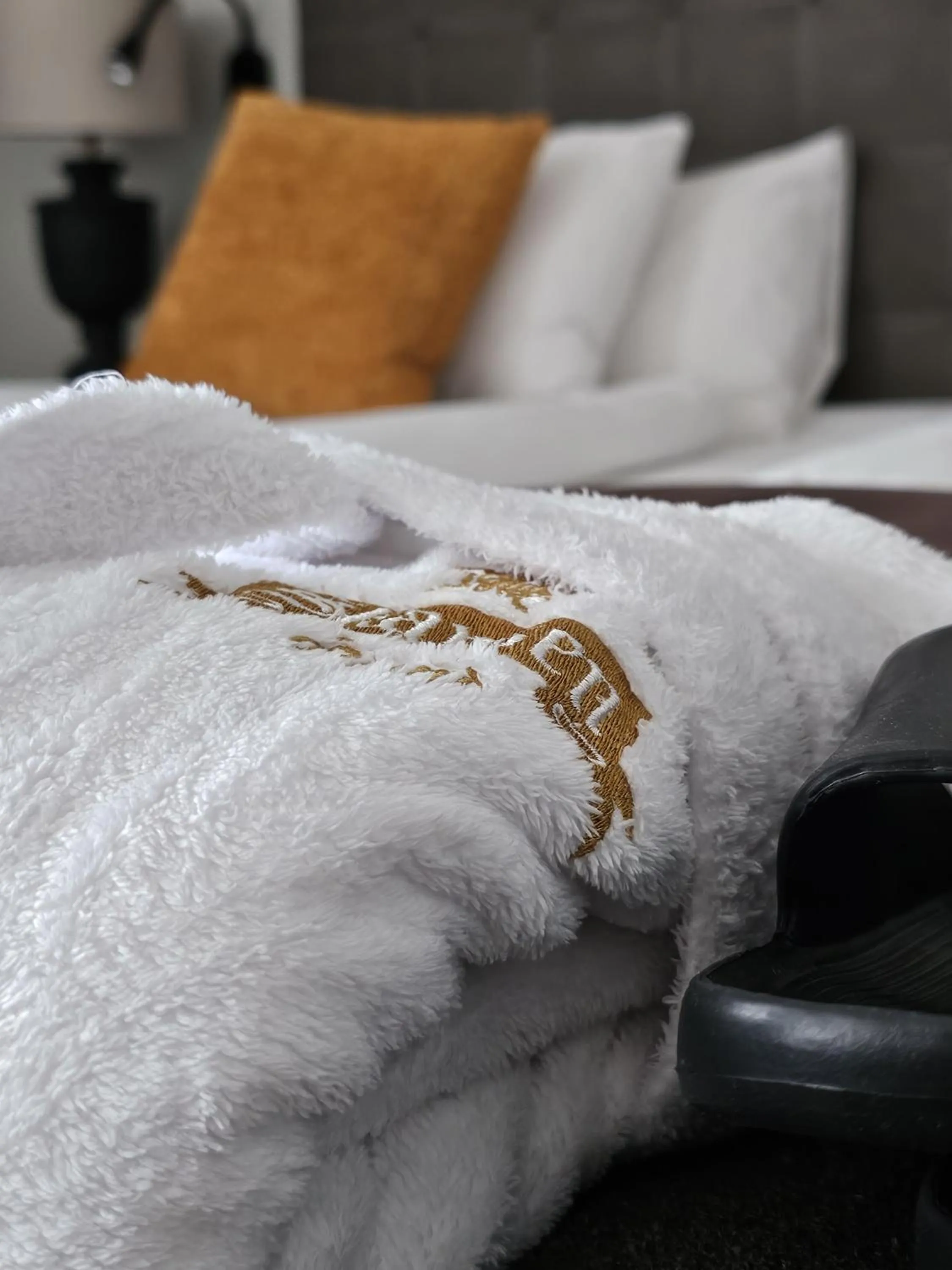 Bed in Hotel Skansen