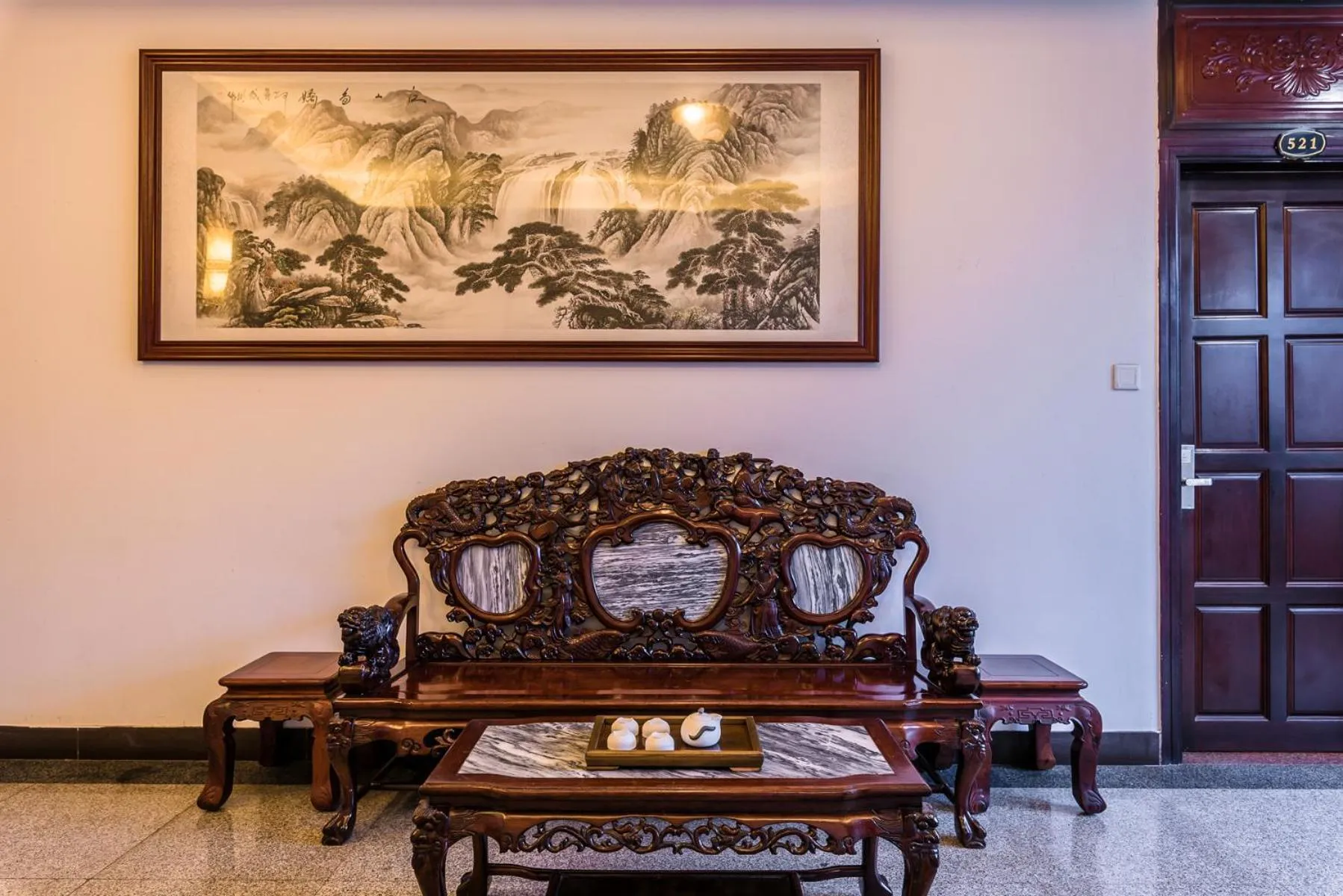 Living room in Hainan Jingshan Hotel